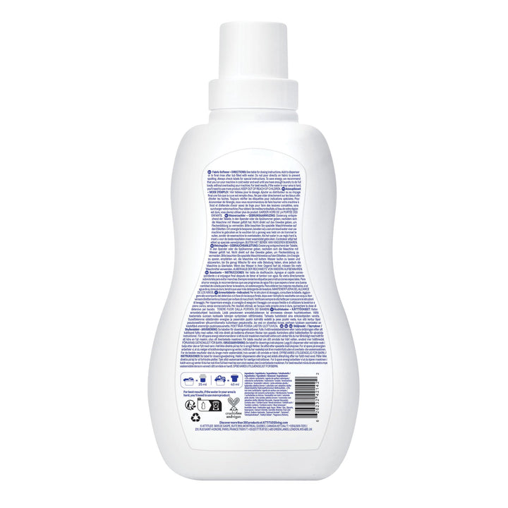 ATTITUDE - Liquid Fabric Softener, Plant-Based & Vegan, HE Compatible, Citrus Zest, 1.07 kg