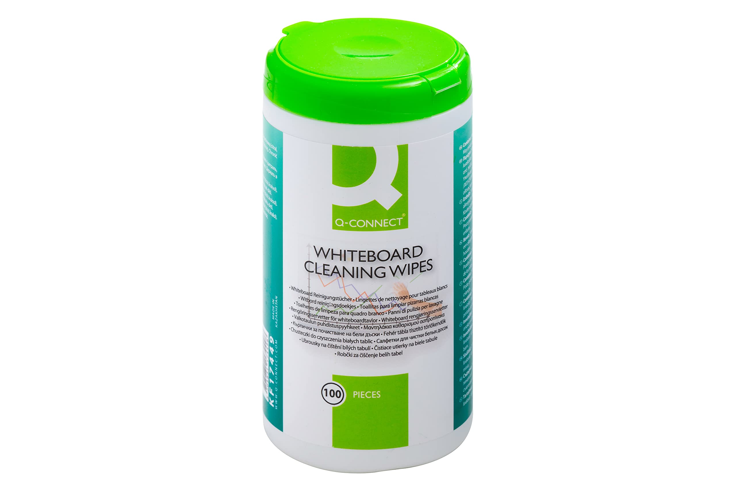 Q-Connect Whiteboard Cleaning Wipes - Unscented | 100 Count Tub 1