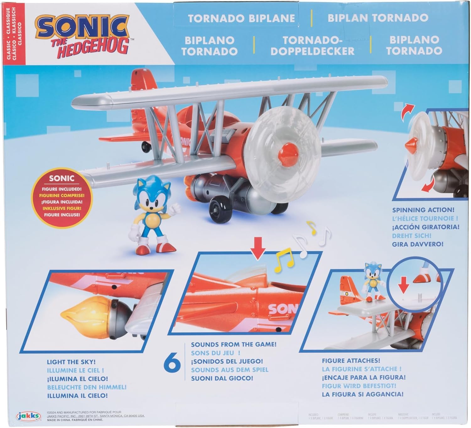 Sonic The Hedgehog Tornado Biplane Playset - Includes 6cm Sonic Figure 21