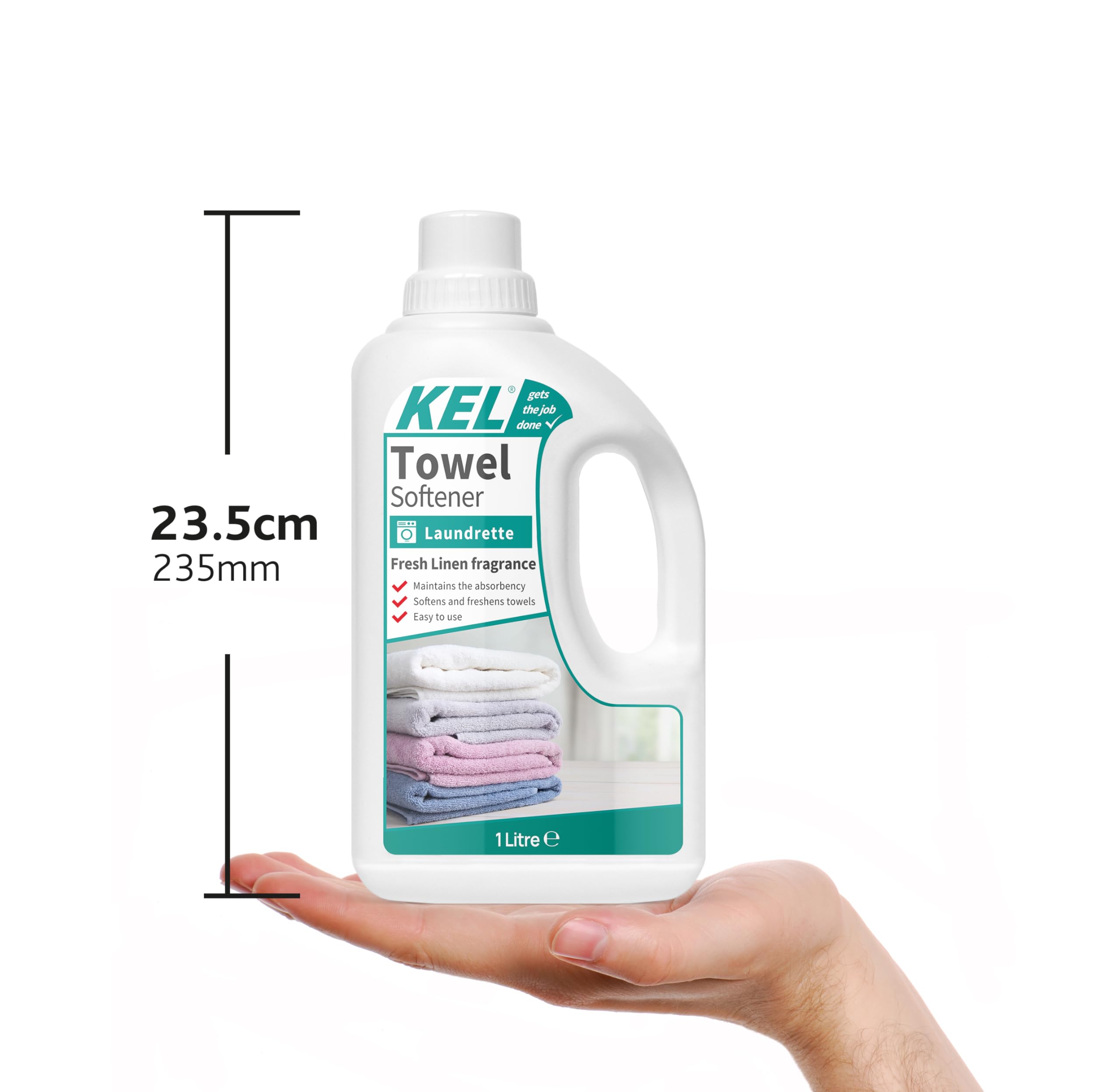 KEL Towel Softener Liquid Conditioner - 1L Bottle | Up to 10 Washes | Fresh Linen Scent 2