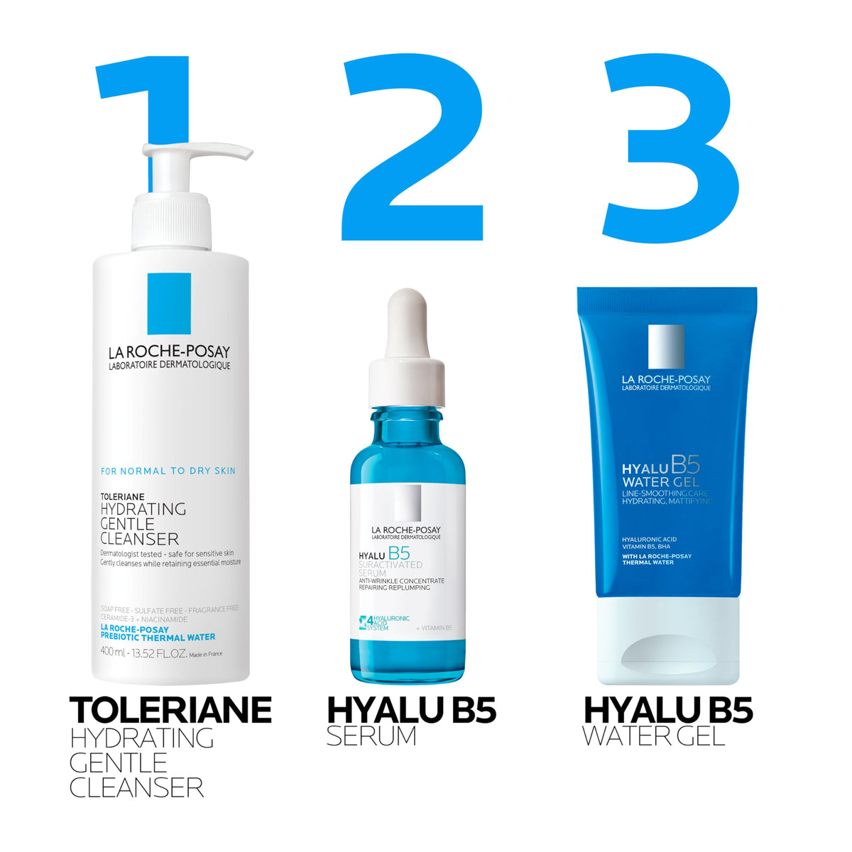 La Roche-Posay Hyalu B5 Water Gel Face Moisturiser - 24H Cooling Hydration, Pore Refining, Barrier Repair | 40ml
