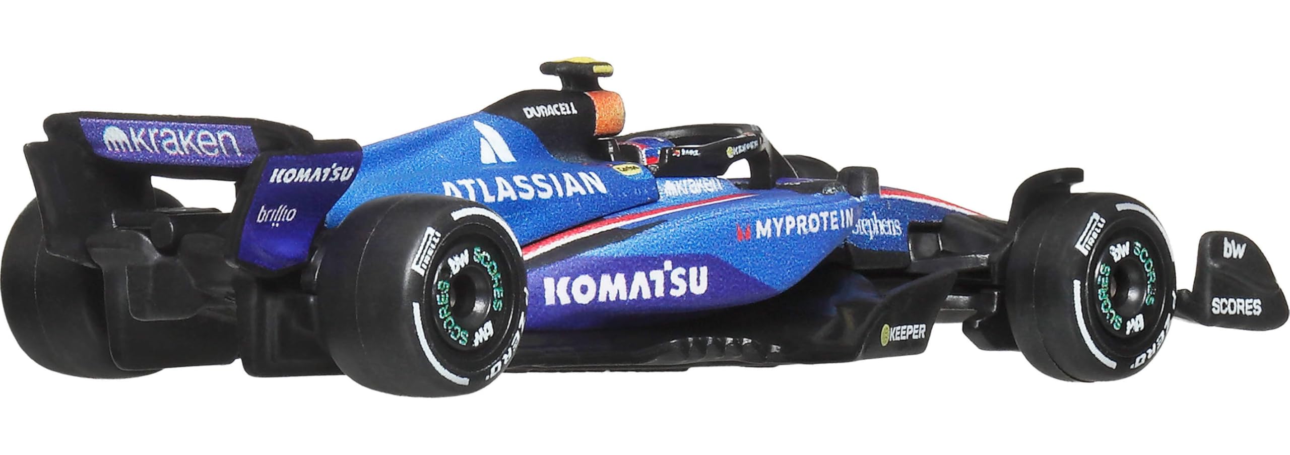Hot Wheels Formula 1 Atlassian Williams Racing #55 Die-Cast Car | 1:64 Scale Metal/Metal | JKD85 4