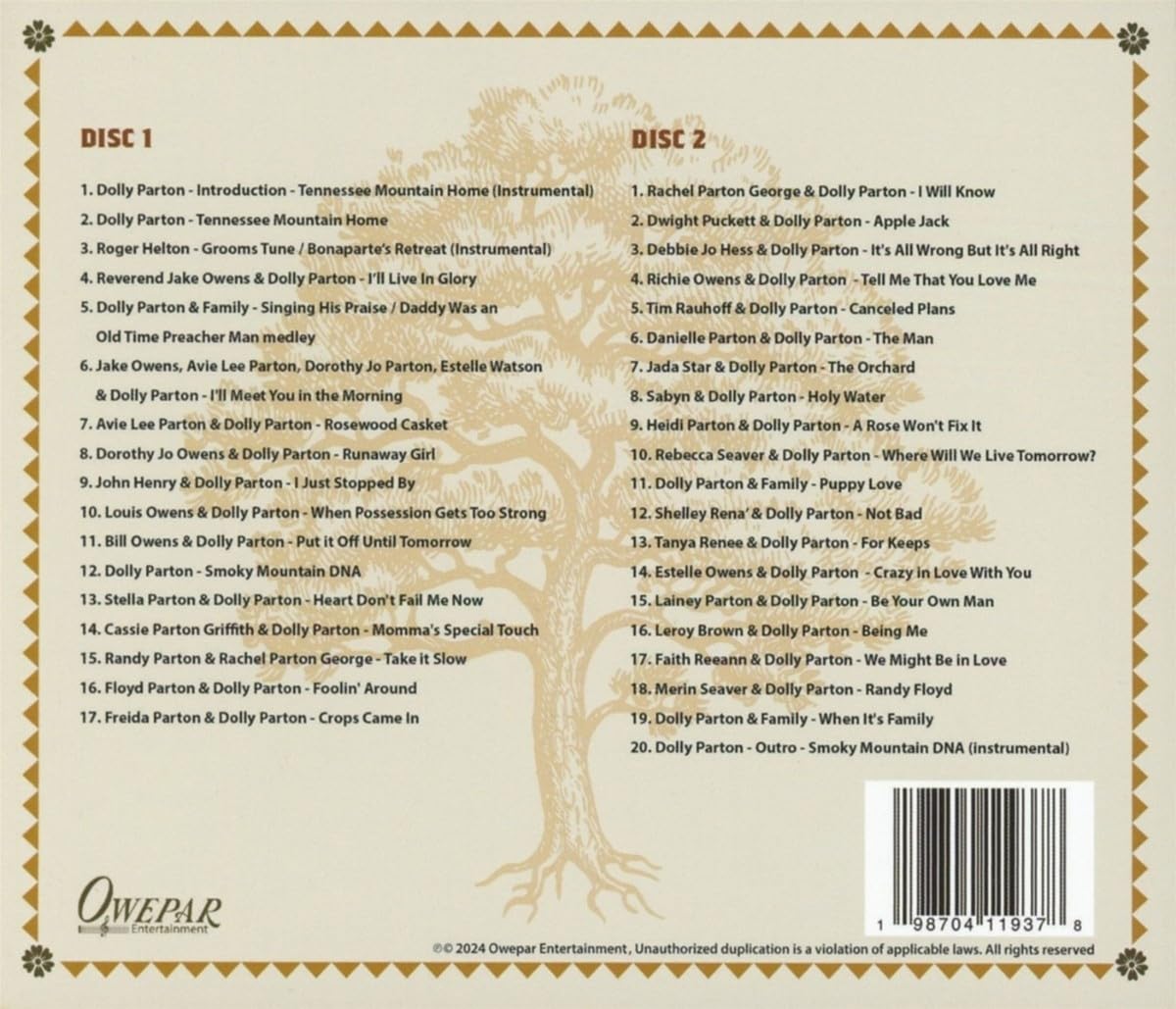 Dolly Parton and Family - Smoky Mountain DNA: Family, Faith and Fables [2 CD]