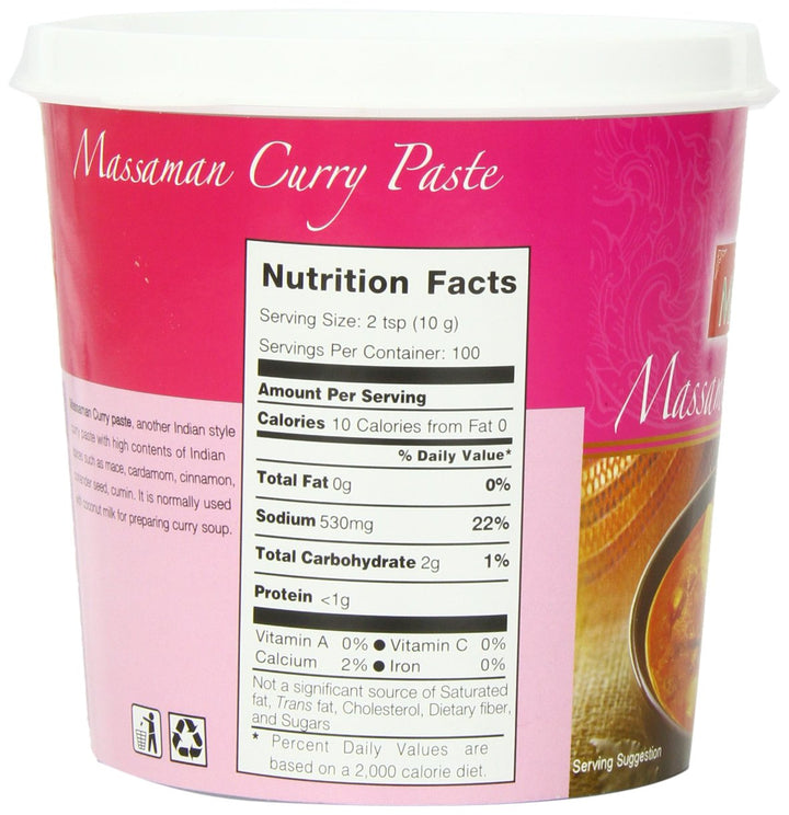 Mae Ploy Thai Massaman Curry Paste (1kg) - Authentic Thai Cooking Ingredient