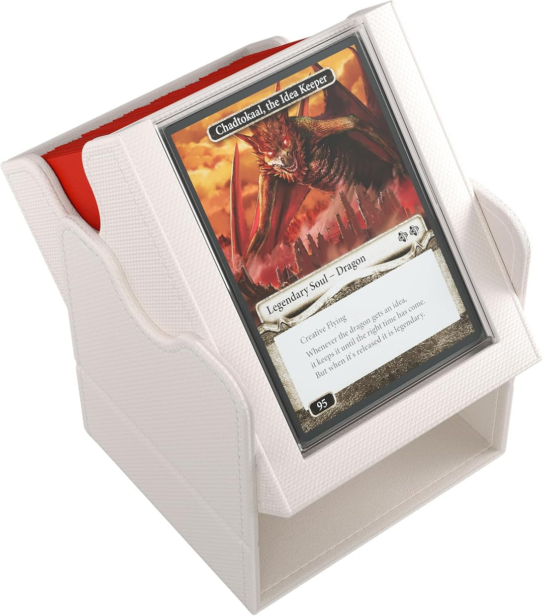 Gamegenic Squire Plus 100+ XL White Commander Deck Box for Magic: The Gathering