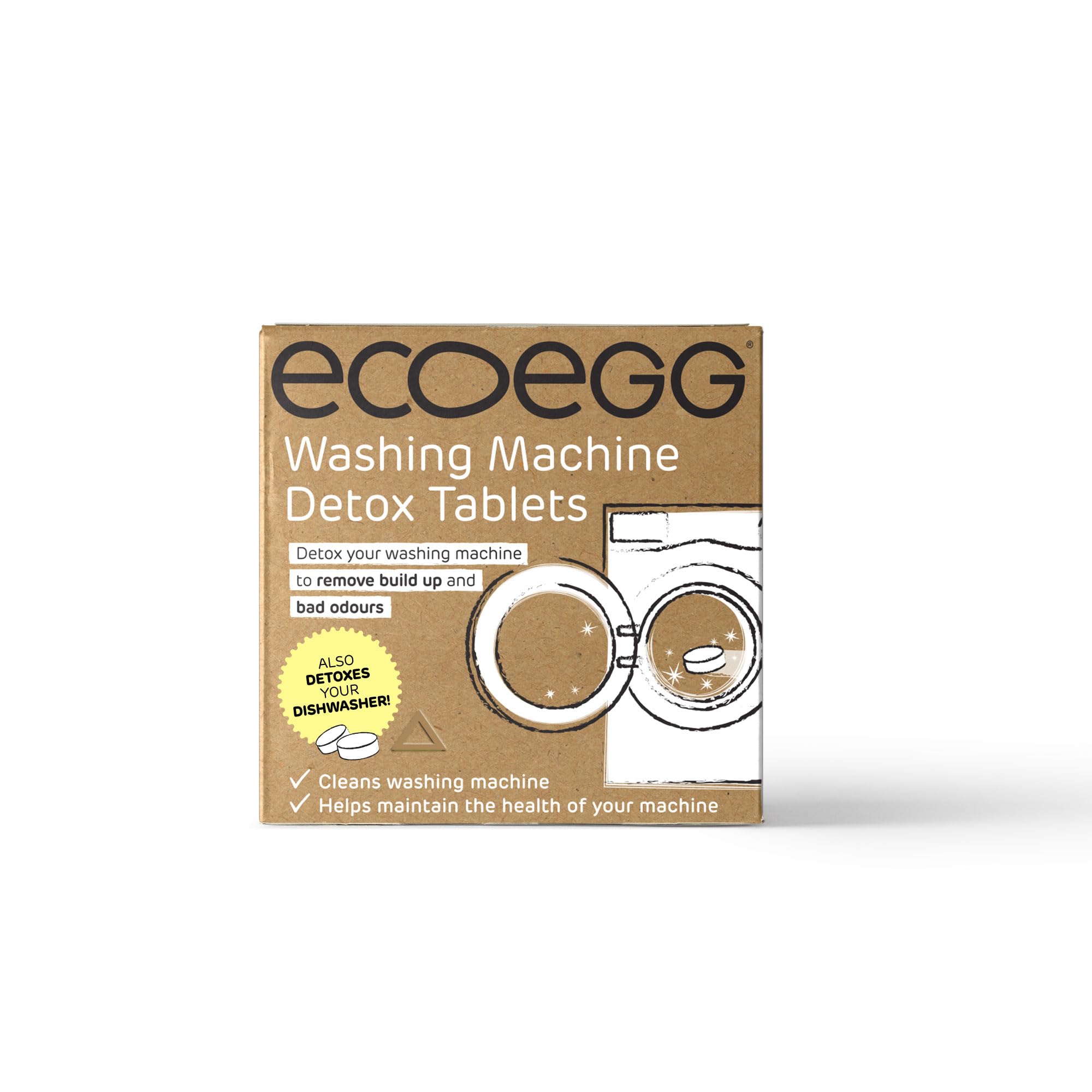 Ecoegg Washing Machine & Dishwasher Cleaner Detox Tablets - 6 Month Supply | Deep Clean, Odour Removal