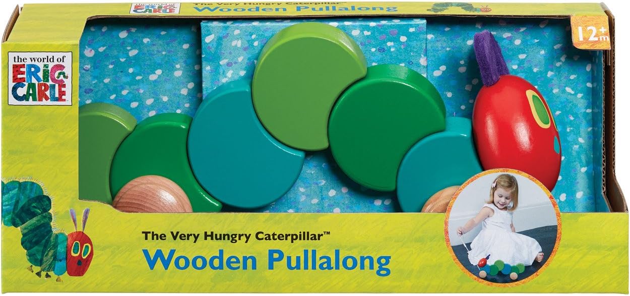 Very Hungry Caterpillar HC0930 Wooden Pull Along Toy - Encourages First Steps 1