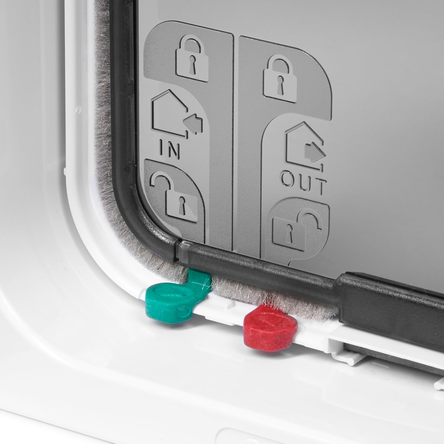 Cat Mate Large Cat Flap - 4-Way Locking, Weatherproof, Silent Action | White | L Size 8