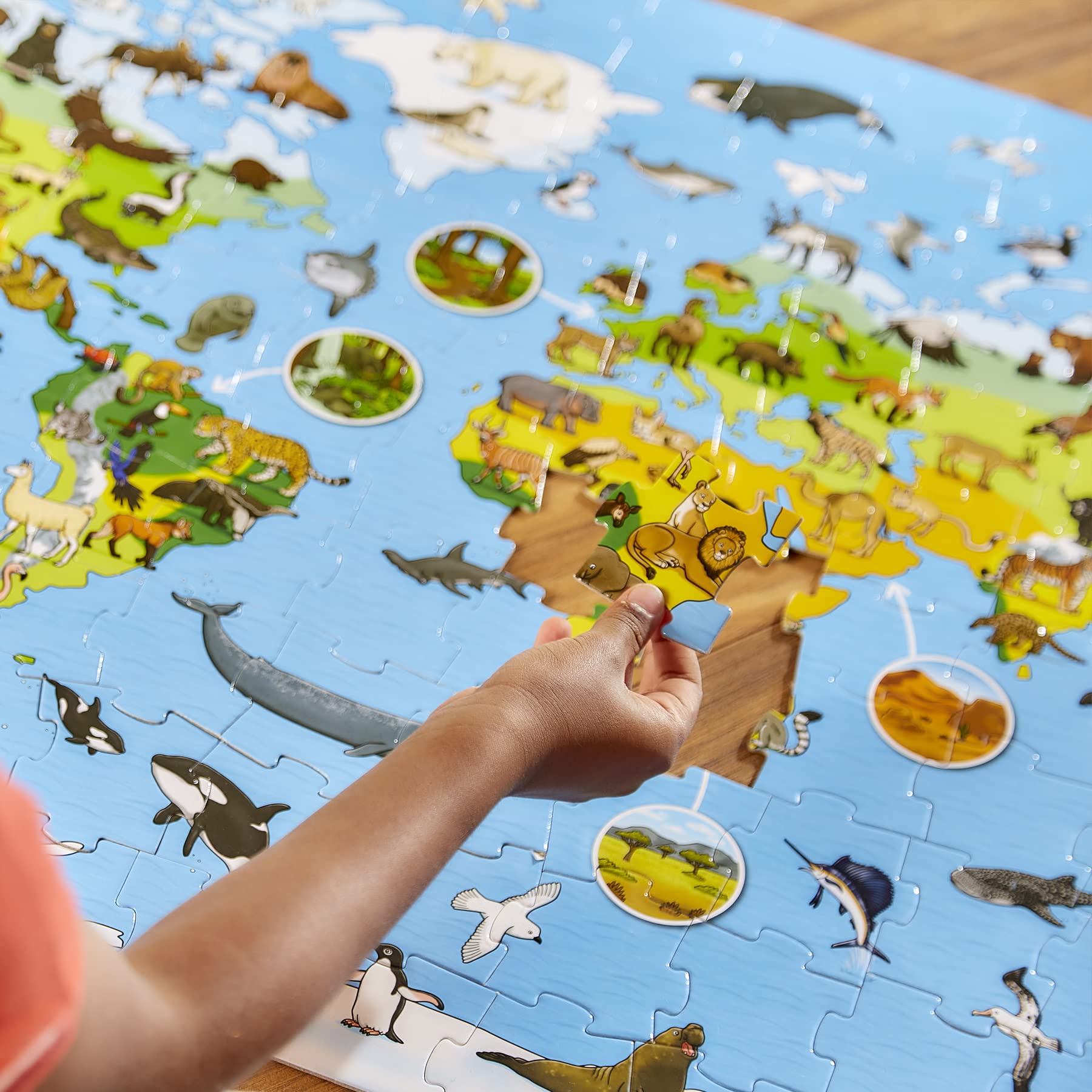 Orchard Toys Animal World Jigsaw Puzzle - 150 Pieces, Includes Poster & Fact Book | Ages 6+ 4