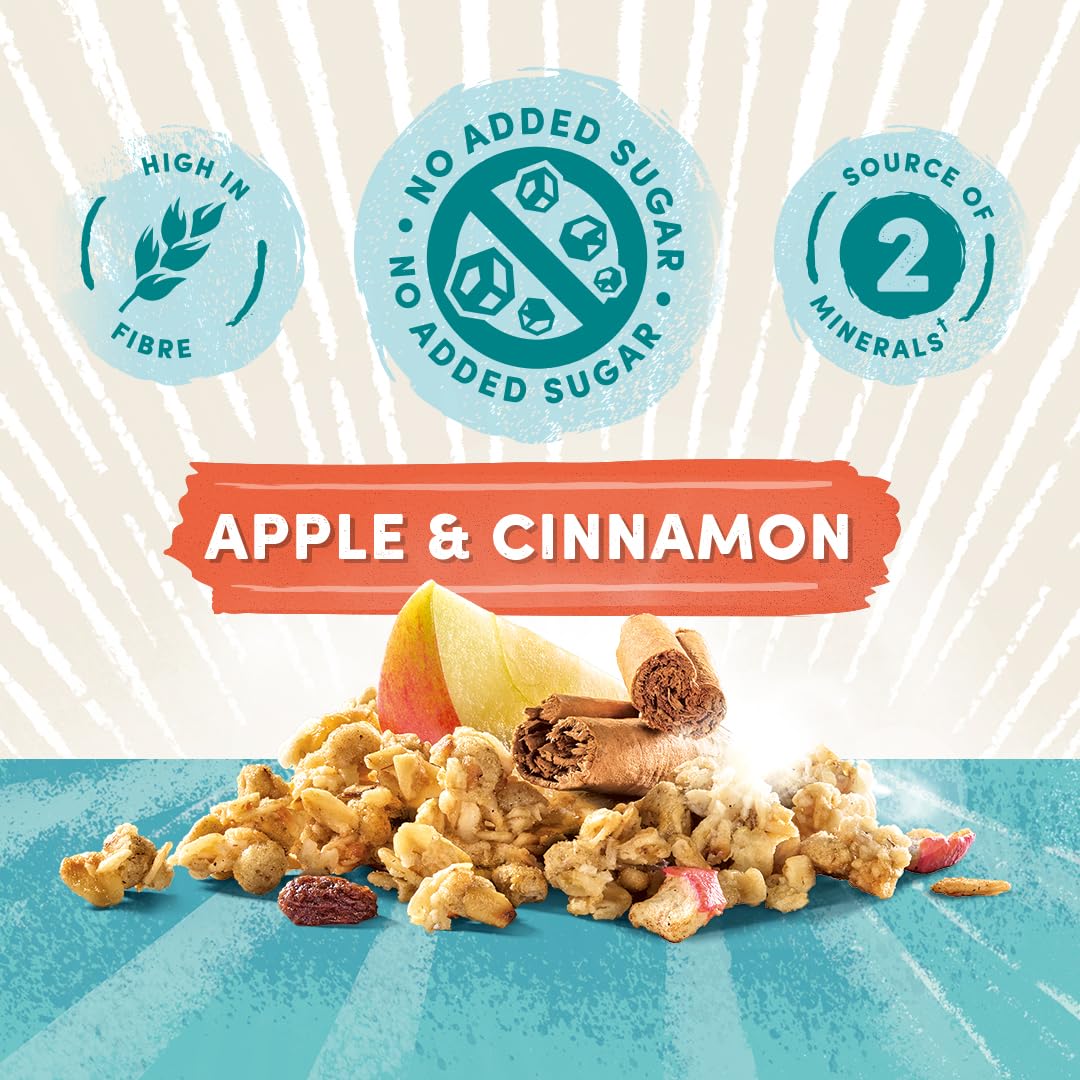 JORDANS No Added Sugar Granola - Apple and Cinnamon Flavor | Wholegrain Oats | 1.7 kg 2