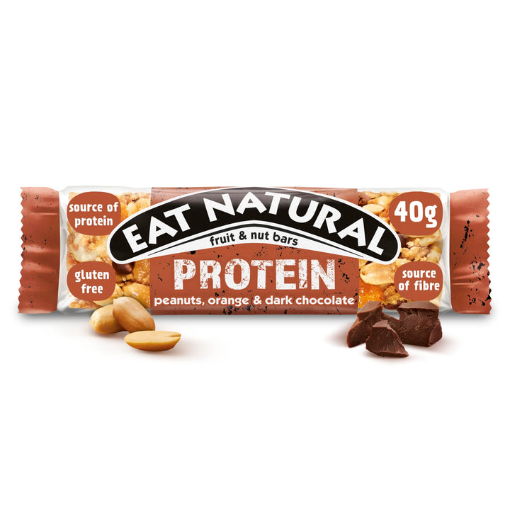 Eat Natural Protein Peanuts, Orange & Dark Chocolate Fruit & Nut Bar (12 x 40g)