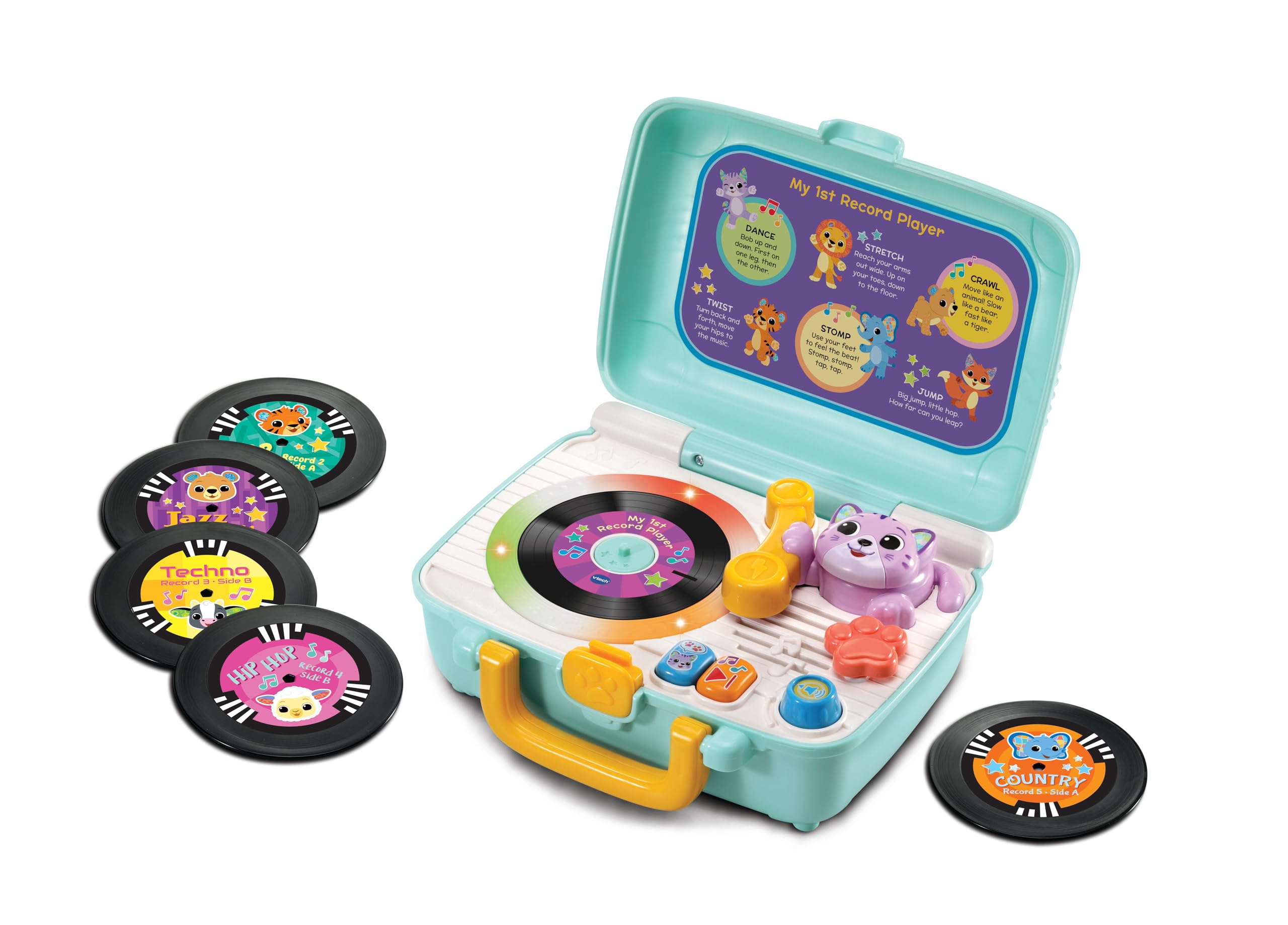 VTech Baby My 1st Record Player - Interactive Turntable for Ages 12-36 Months | 5 Music Styles