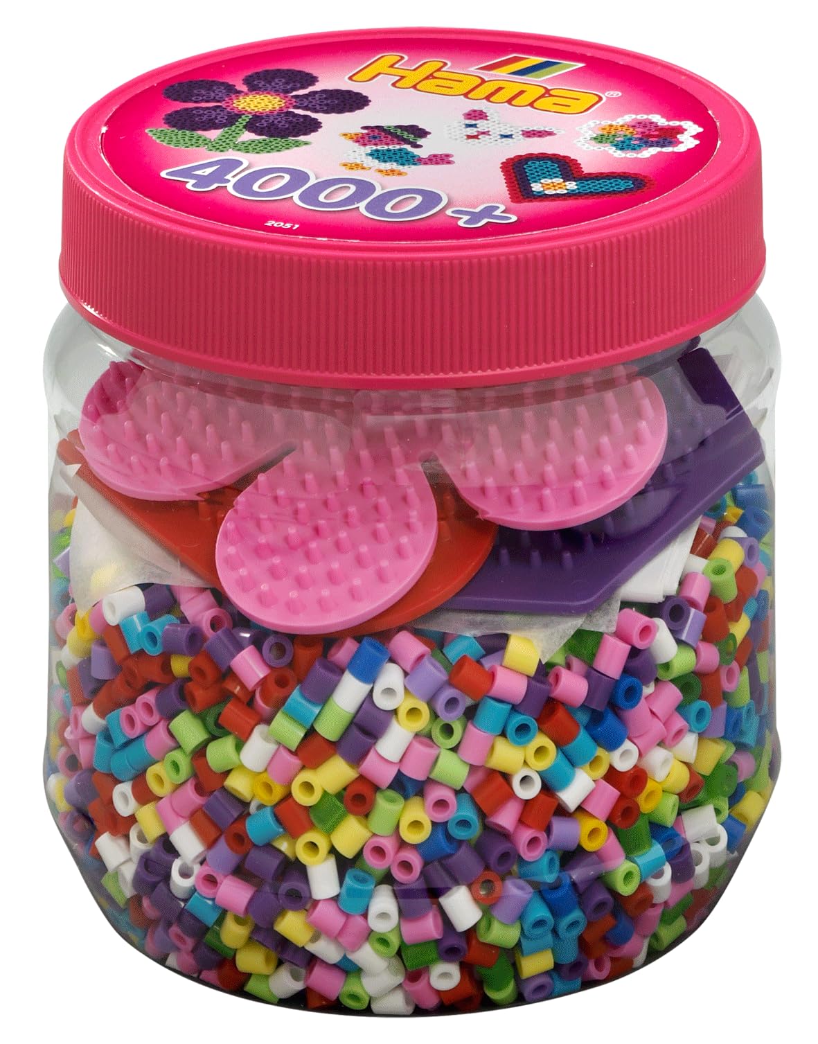 Hama 4,000 Fuse Beads & 3 Pegboards Starter Kit | Multicolour Plastic Beads | Ages 5-99