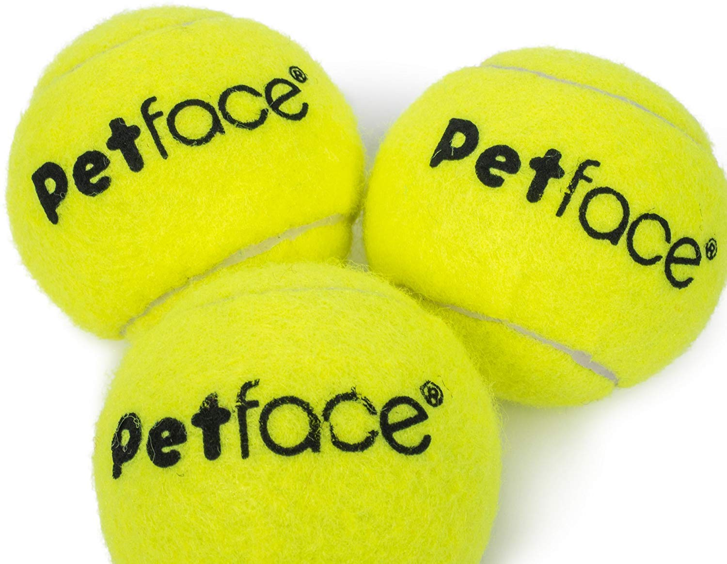 Petface Super Tennis Balls For Dogs - 12 Pack, Chew-Proof, Outdoor Exercise | Yellow
