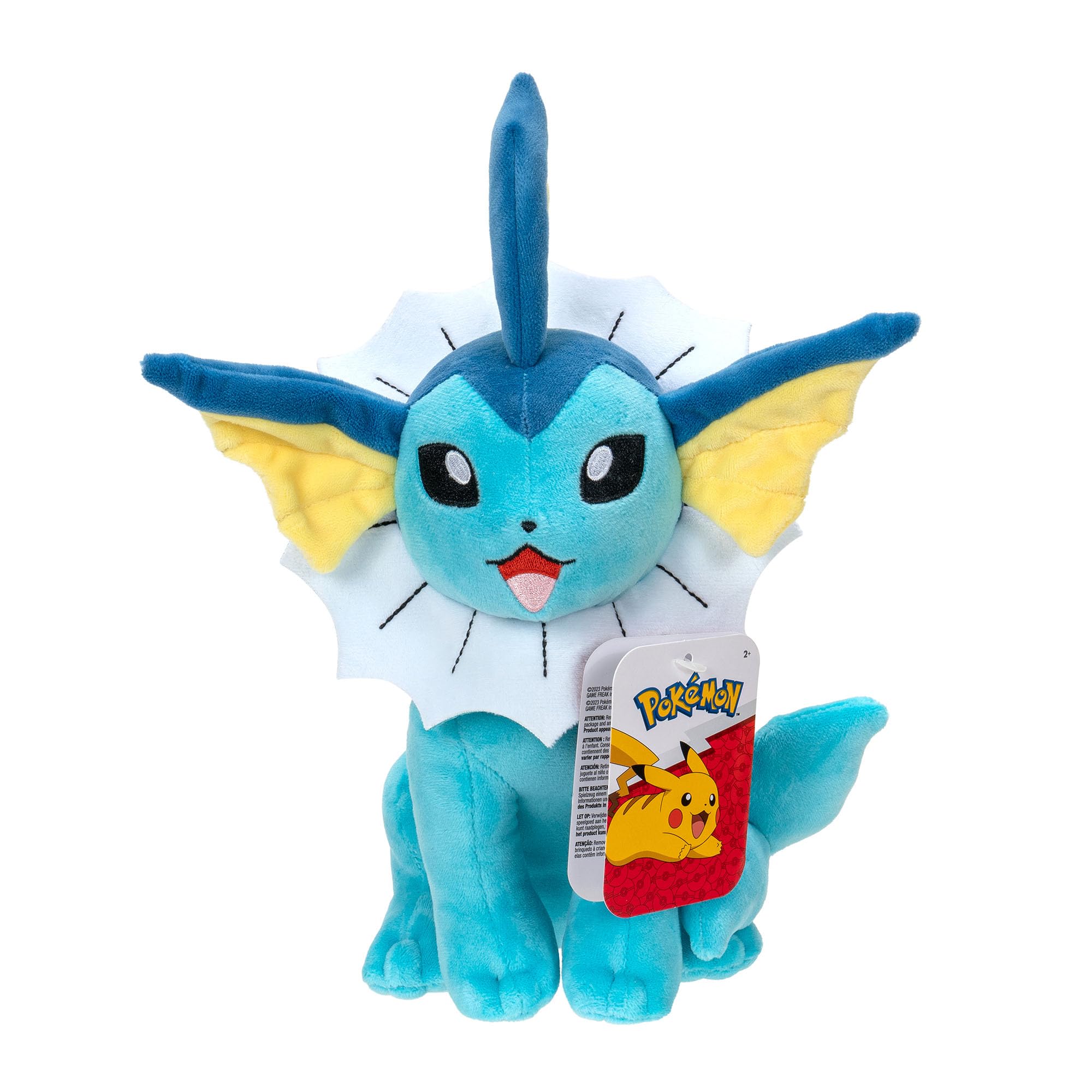 Pokémon Vaporeon 8-Inch Soft Plush Toy by Jazwares 1