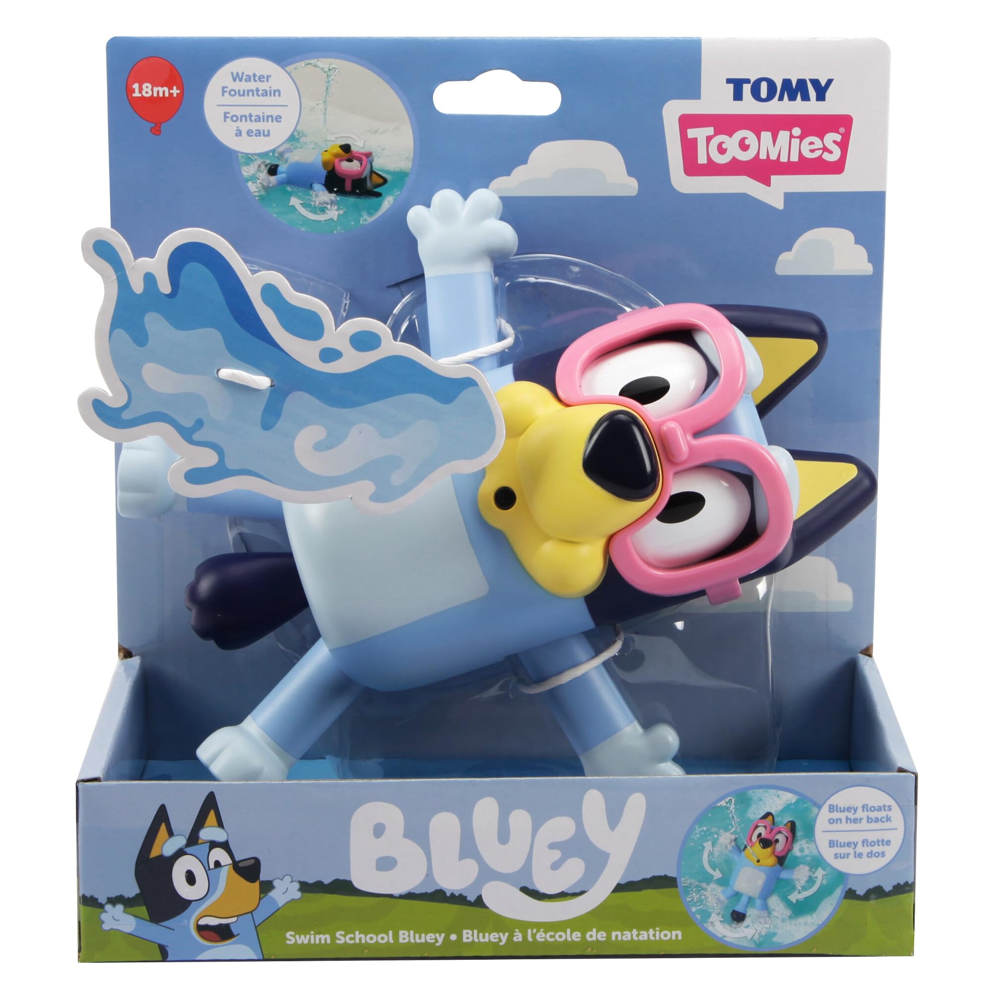 TOMY Toomies Swim School Bluey Floating Water Fountain Squirt Bath Toy for Toddlers 18m+ 7