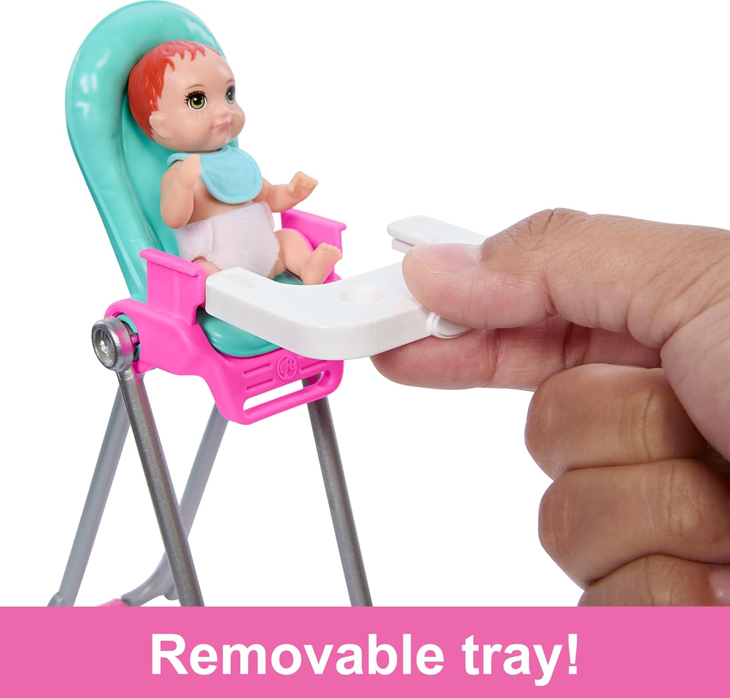 Barbie Skipper Babysitters Inc. Doll & Playset - 10-Piece Interactive Feeding Set for Kids 3