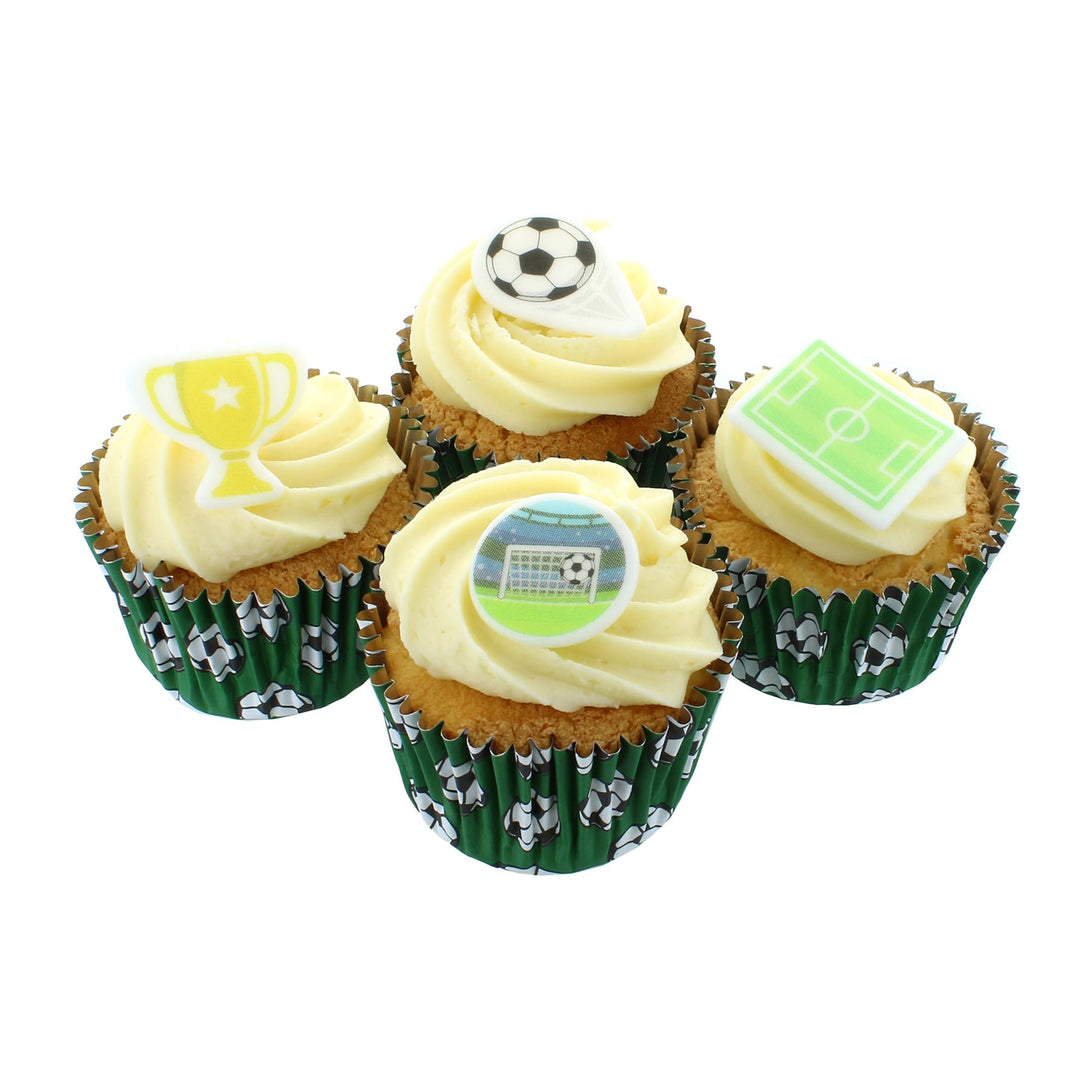 Culpitt - Football Sugar Decorations 32 Pack Edible Cupcake Toppers