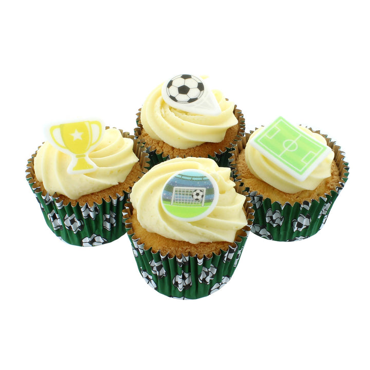 Culpitt - Football Sugar Decorations 32 Pack Edible Cupcake Toppers