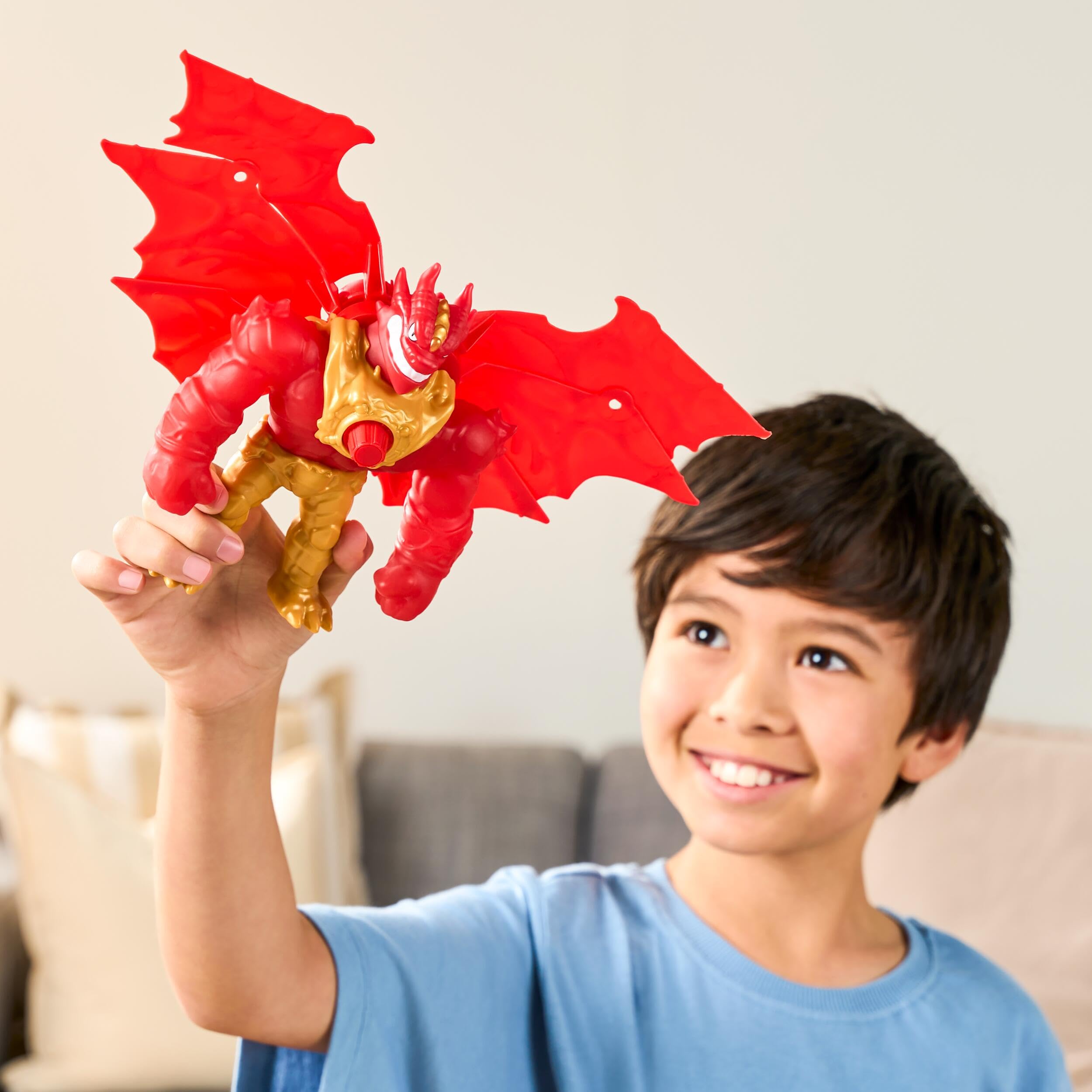Heroes of Goo Jit Zu Battlewing Blazagon Power-Up Figure - 8.5" Tall, Stretchy Action with Goo-Activated Wings 3
