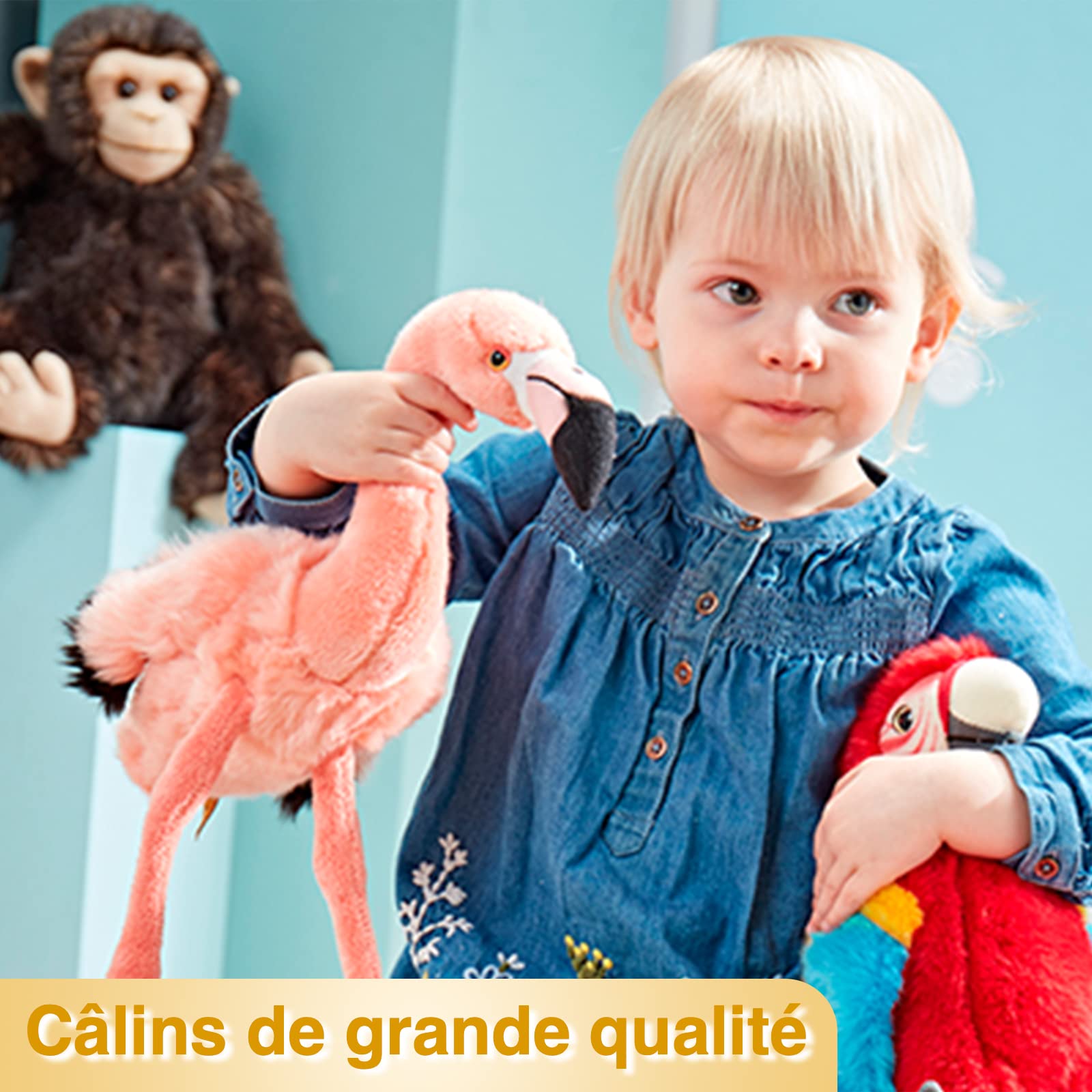 Living Nature Large Puffin Soft Toy - 19cm Realistic Stuffed Animal | Eco-Friendly 3