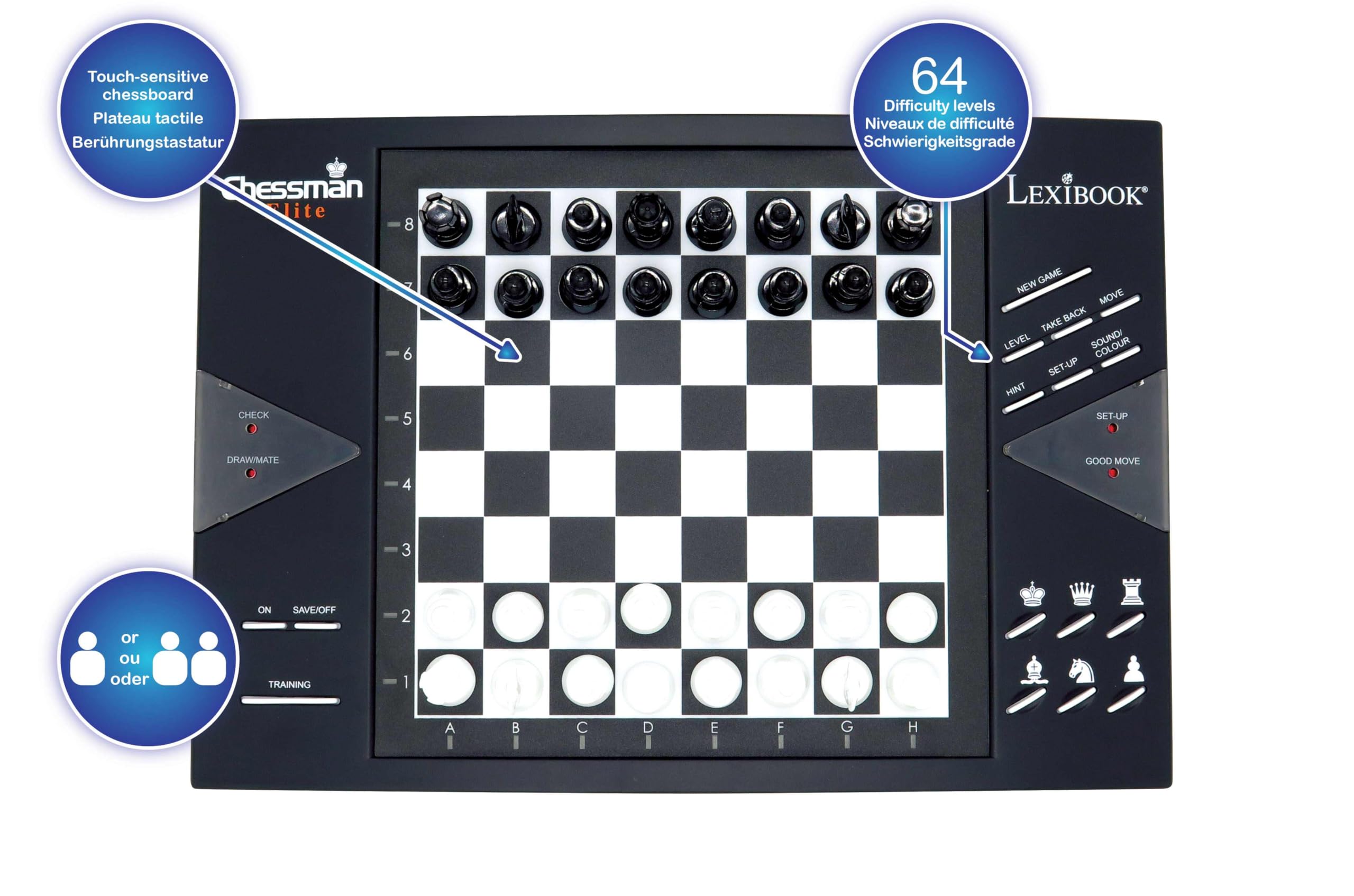 Lexibook Chessman Elite Interactive Electronic Chess Game with 64 Levels 2