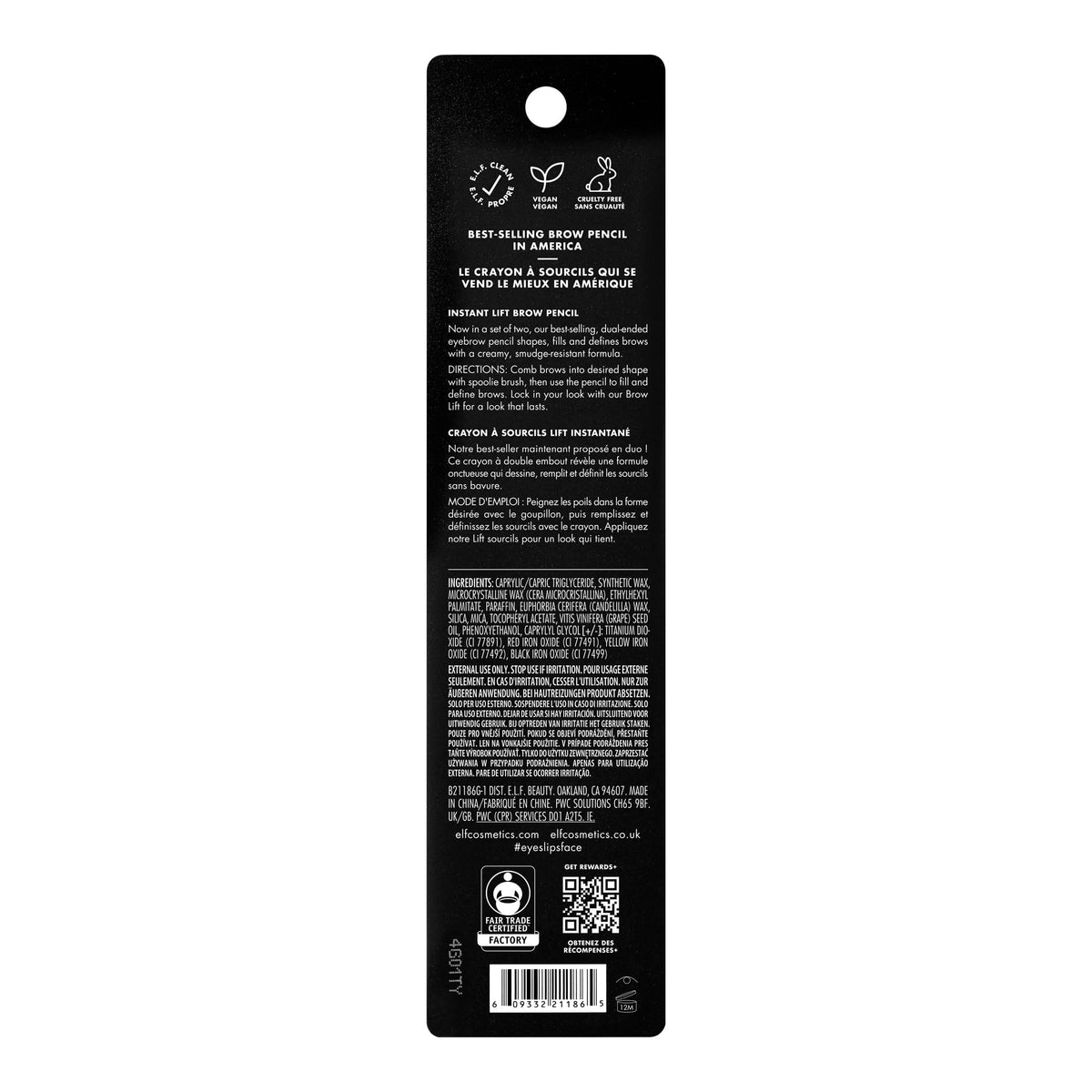 e.l.f. Instant Lift Brow Pencil - Taupe | Dual-Sided, Precise Fine Tip
