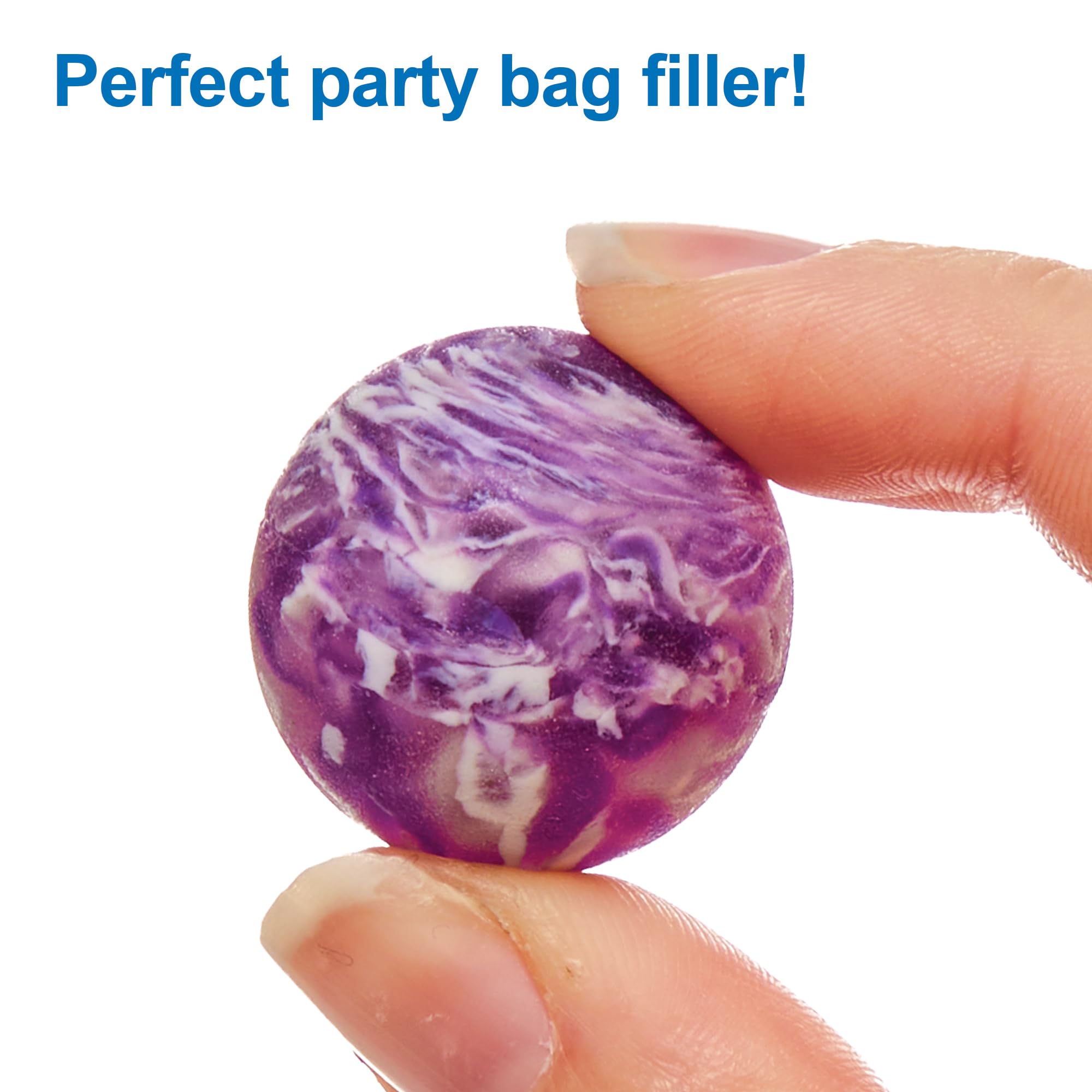 Baker Ross Marble Bouncy Balls - Pack of 12, 27mm Diameter | Assorted Colours 5