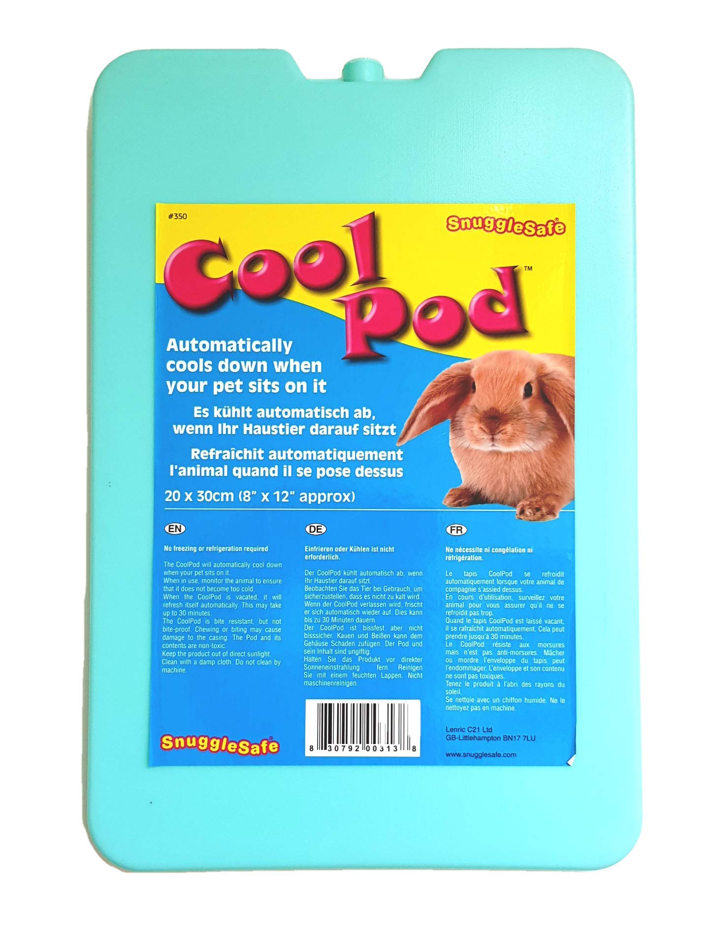 Snugglesafe Cool Pod - Instant Cooling Mat for Small Animals | Bite Resistant | Reusable 1