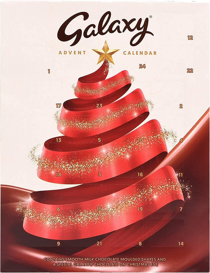 Galaxy Christmas Chocolate Advent Calendar 2022 - Milk Chocolate Countdown to Christmas, Festive Gift for Chocolate Lovers