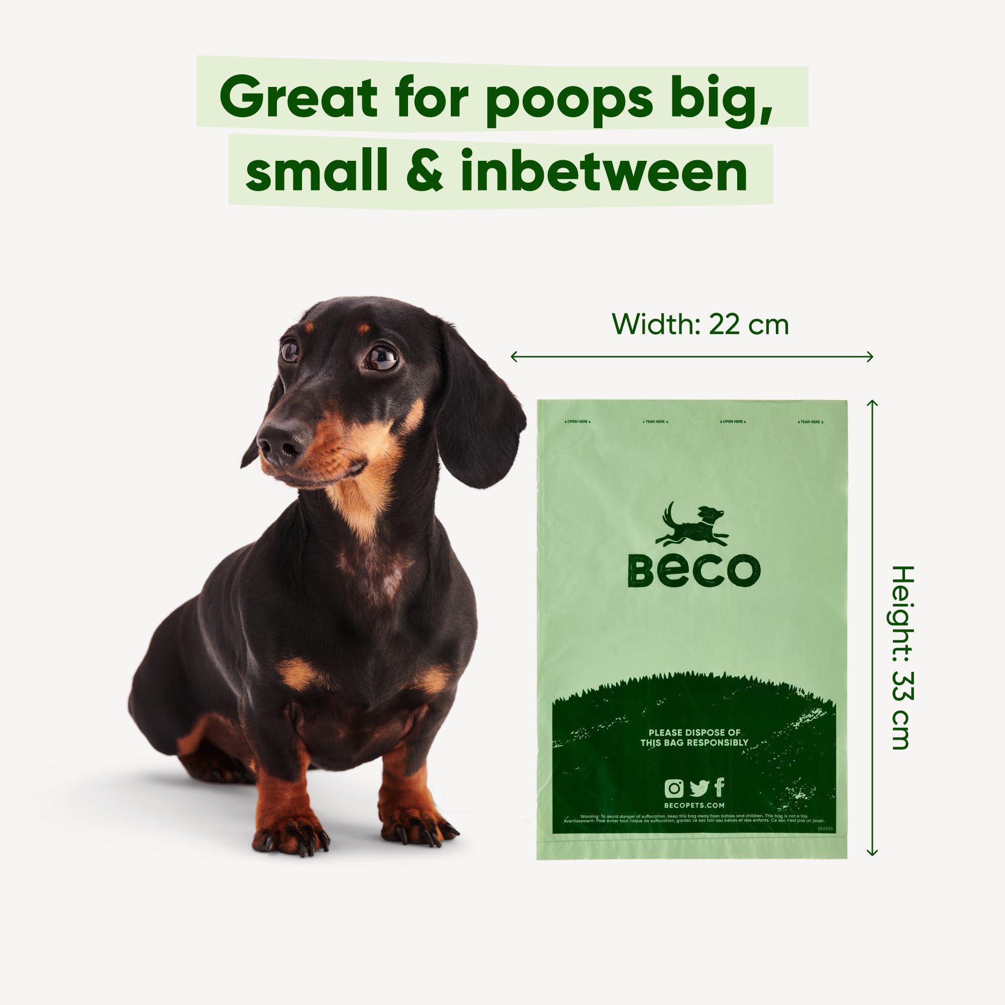 Beco Dog Poo Bags - 540 Count Mint Scented, Strong, Leakproof & Recycled Plastic 5