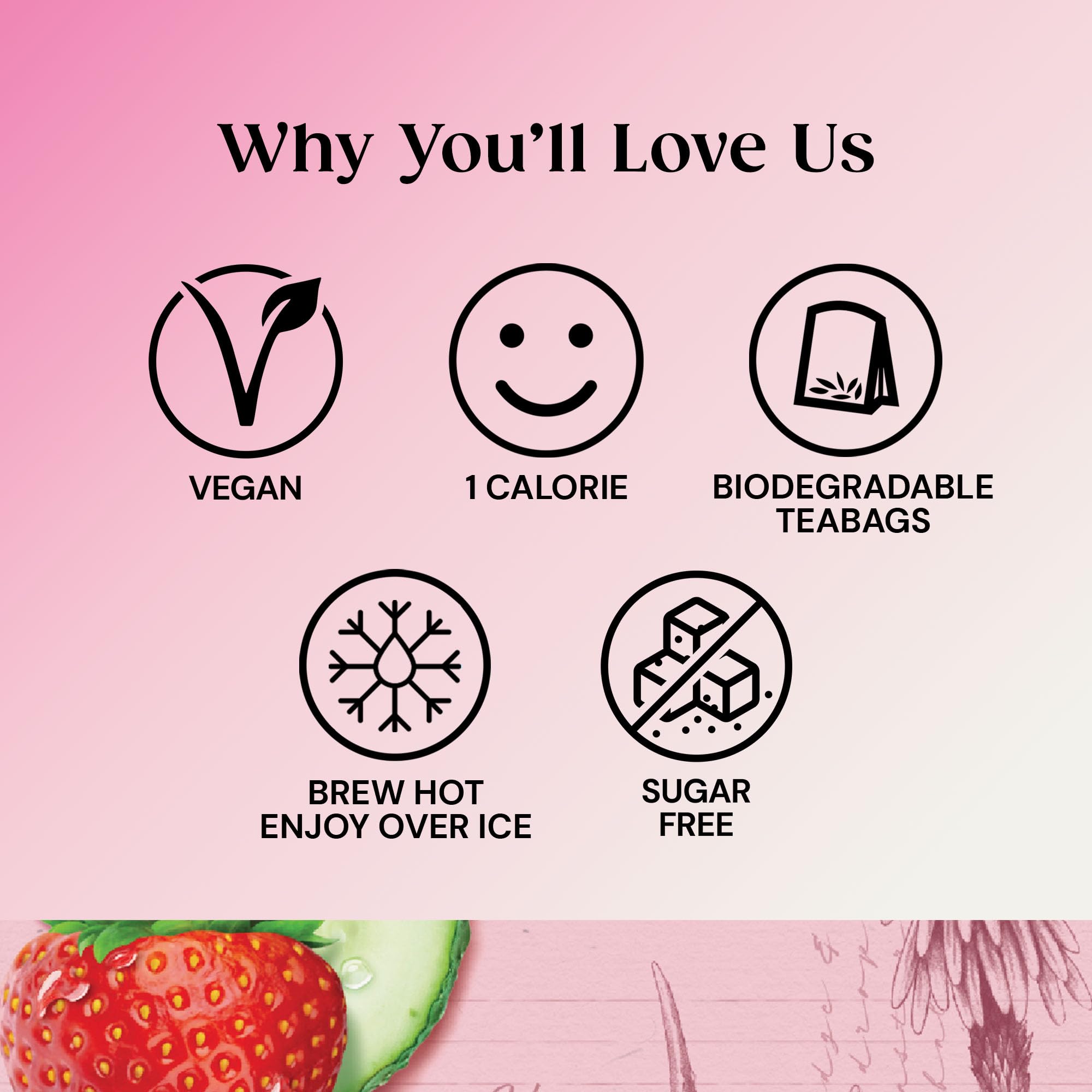 Twinings Superblends Glow Tea - Strawberry & Cucumber Green Tea with Aloe Vera & Biotin (20 Bags) 10