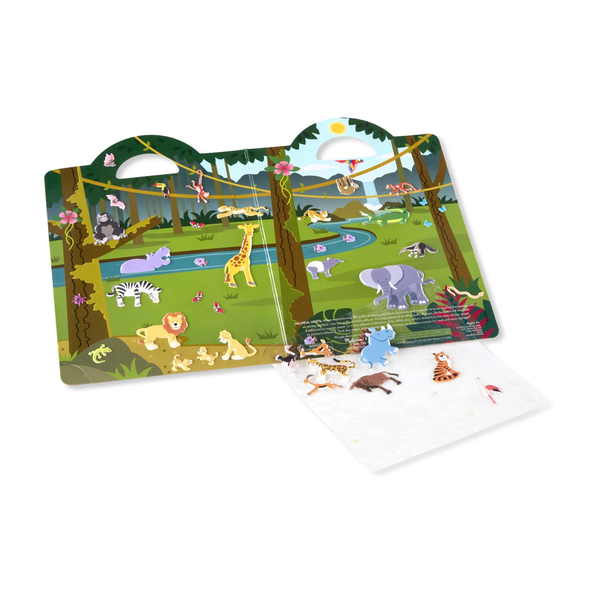 Melissa & Doug Puffy Sticker Play Set: Safari - 42 Reusable Stickers | Ages 4+ | FSC Certified 5