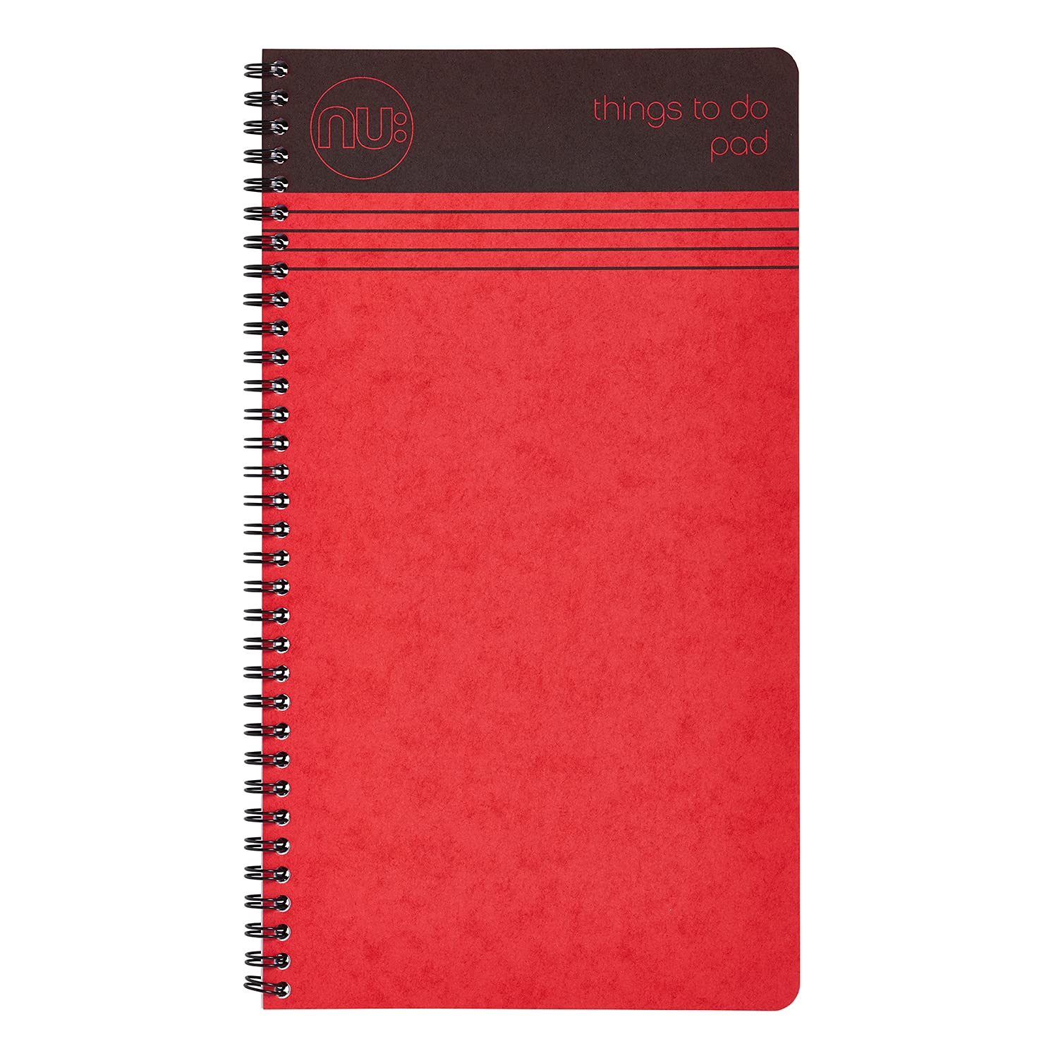 nu: Craze Cloud Things to Do Pad Wirebound Notebook - 80gsm FSC Paper | Perforated Pages | RED