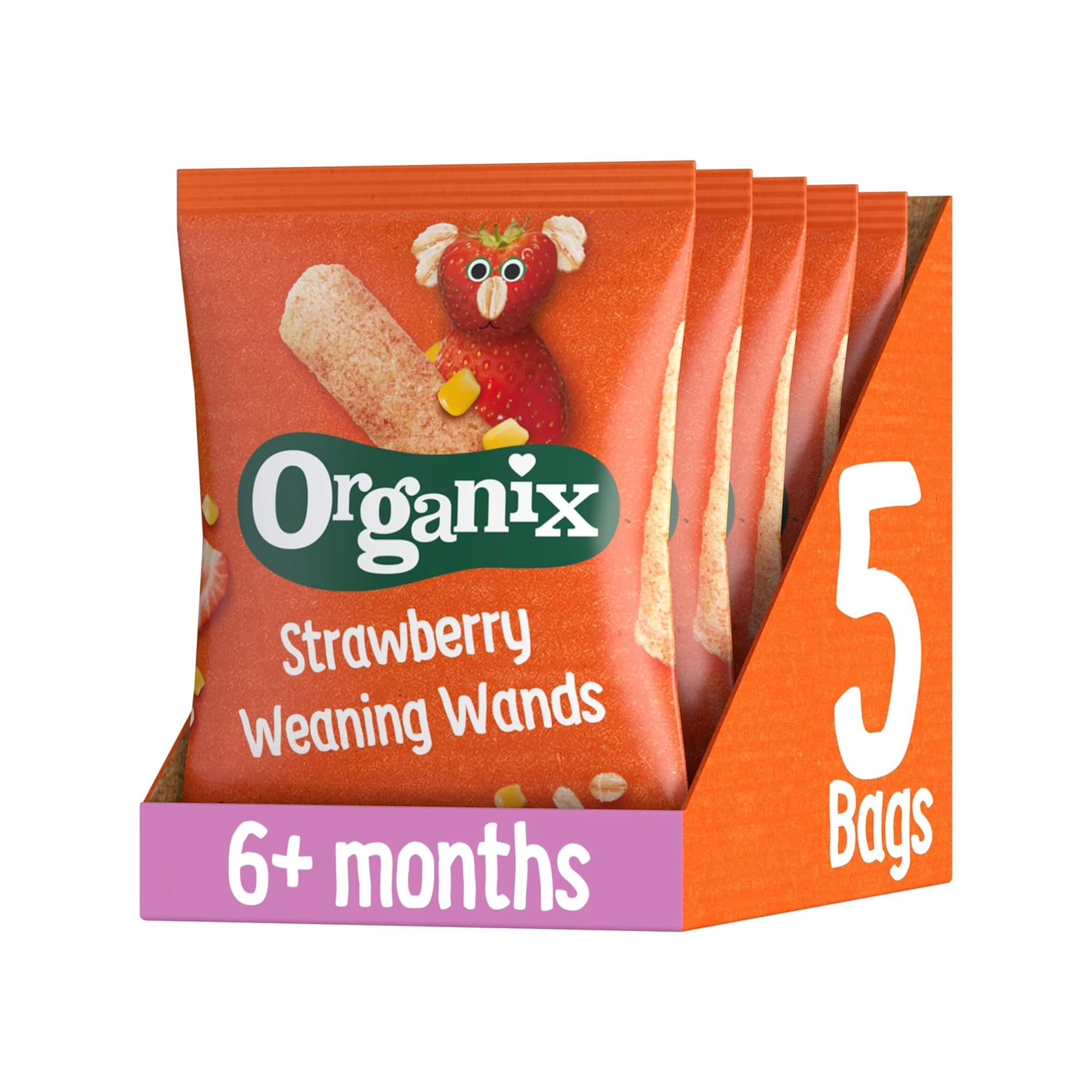Organix - Strawberry Weaning Wands Organic Baby Snack 1
