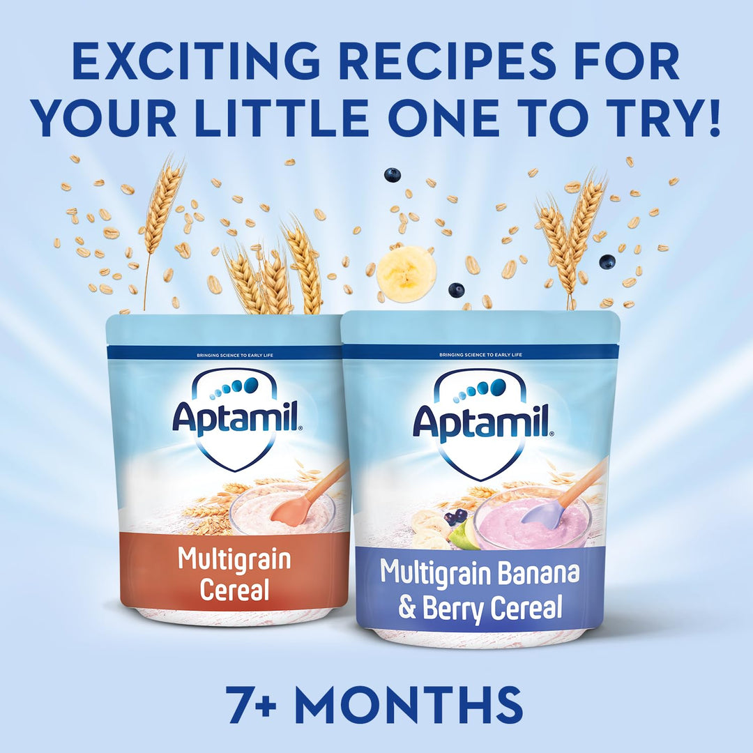 Aptamil Multigrain Porridge Baby Food Cereal, 7+ Months, 200g (Pack of 4)