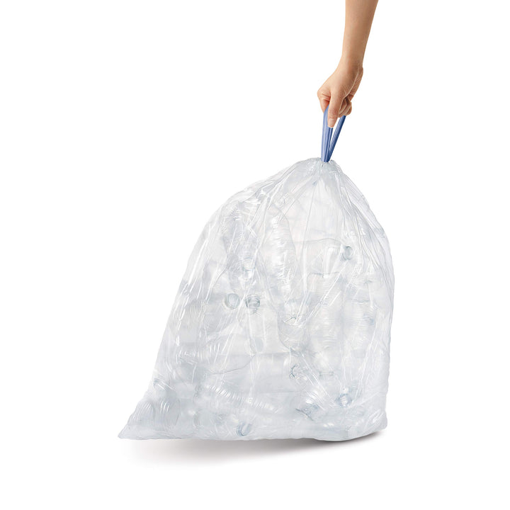 simplehuman CW0251 Code B Custom Fit Bin Liner Bulk Pack, White (3 Packs of 30, 90 Total Liners)