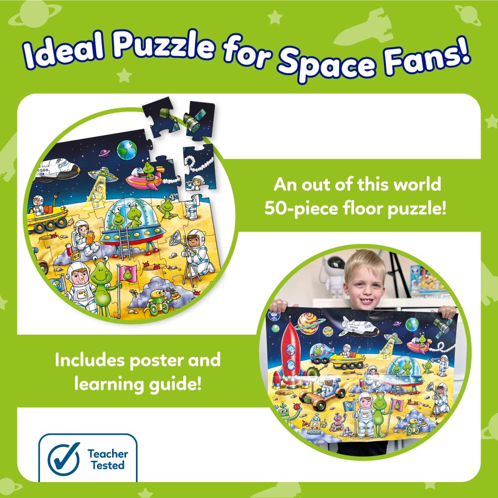 Orchard Toys Outer Space Jigsaw Puzzle - 50 Pieces Floor Puzzle for Ages 4+ | Includes Poster 3