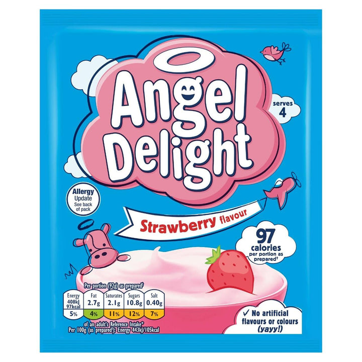 Angel Delight - Strawberry Flavour Instant Dessert Mix, 59 g Sachet