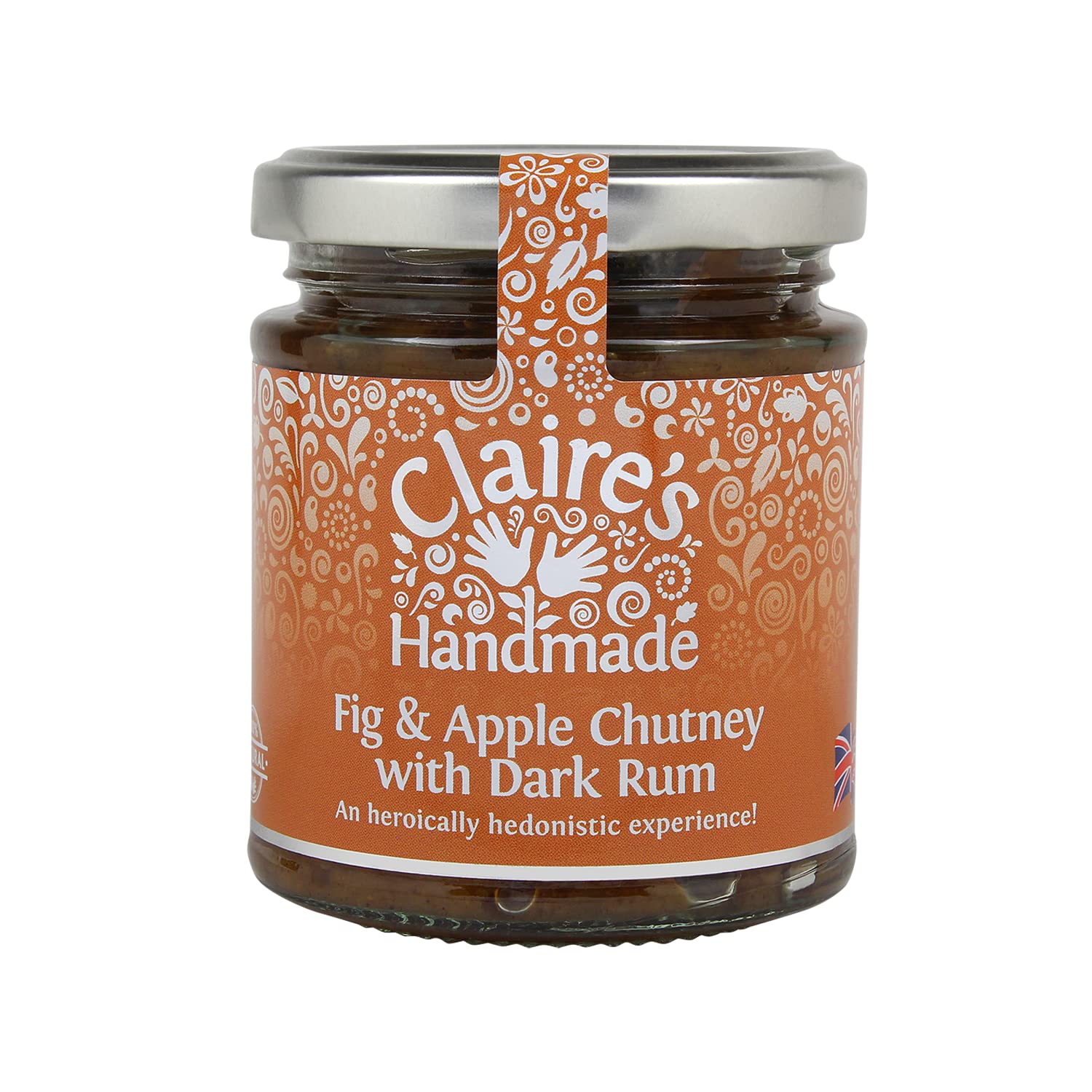 Claire's Handmade Fig & Apple Chutney with Dark Rum - Vegetarian, Vegan, Great Taste Award Winner (200g) 1