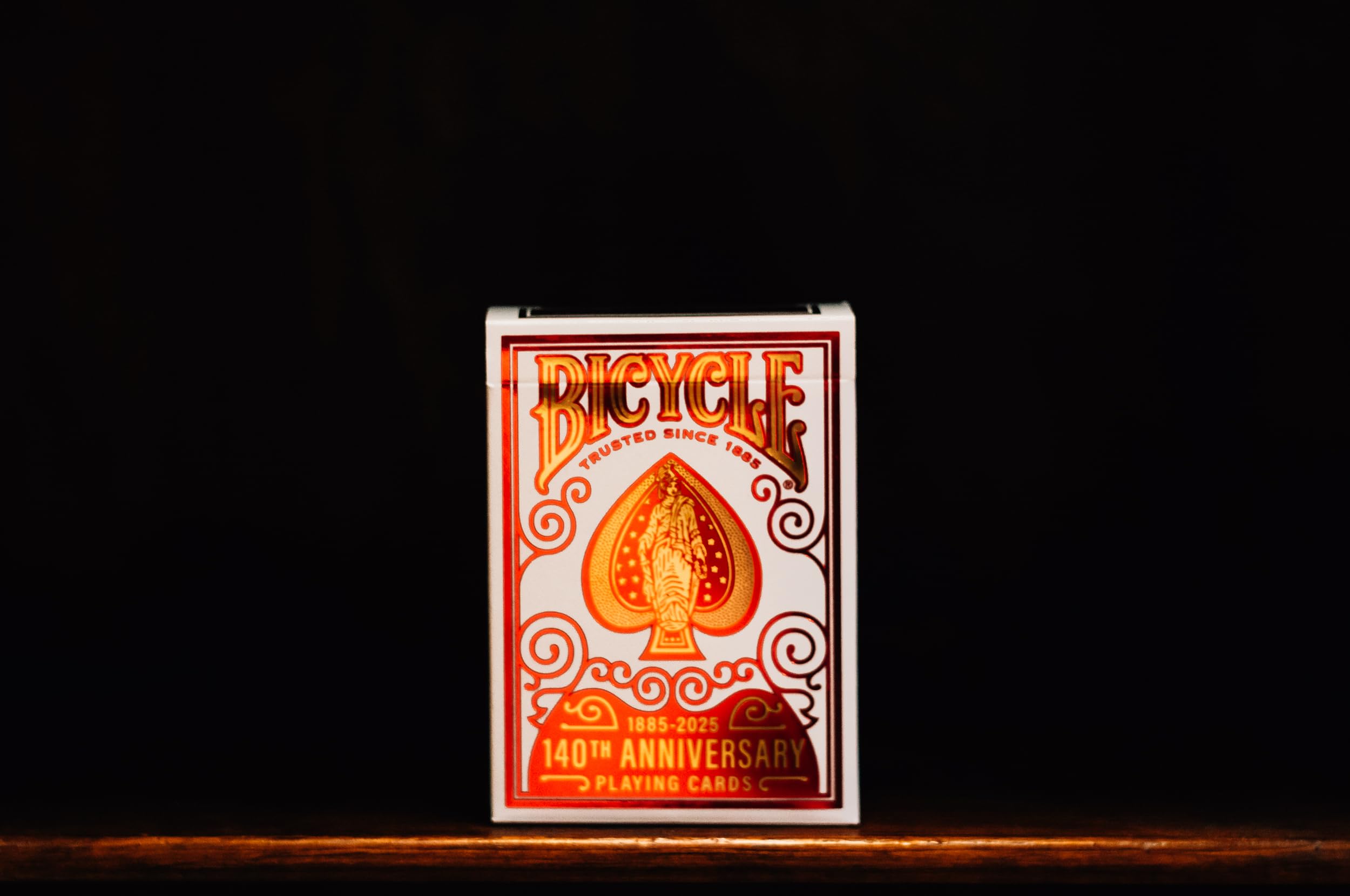 Bicycle 140th Year Anniversary Playing Cards - Gold Foil Tuck & Backs | Air Cushion Finish | Made in USA 3