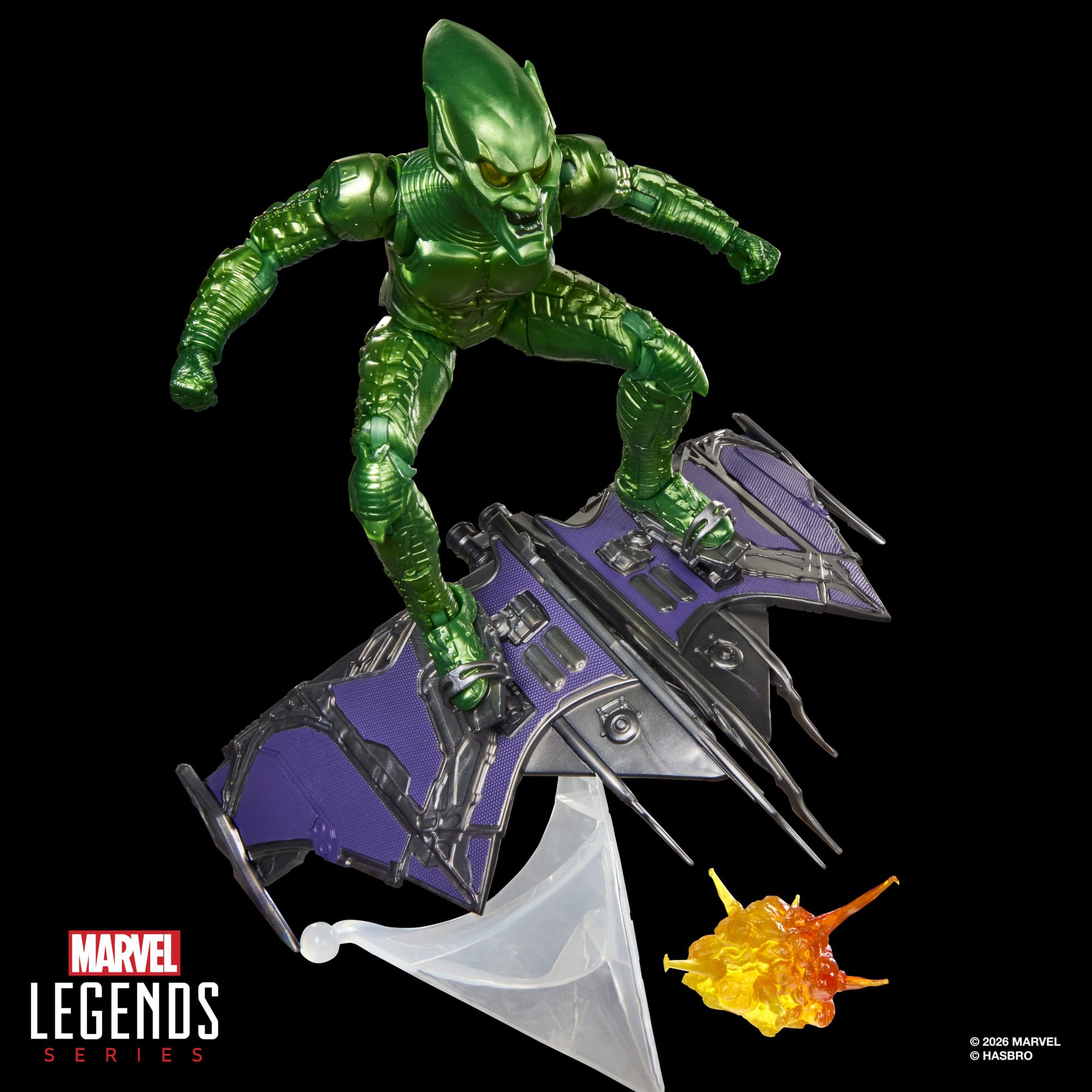 Marvel Legends Green Goblin Action Figure - 15 cm Scale, 9 Accessories, Ages 4+ 5