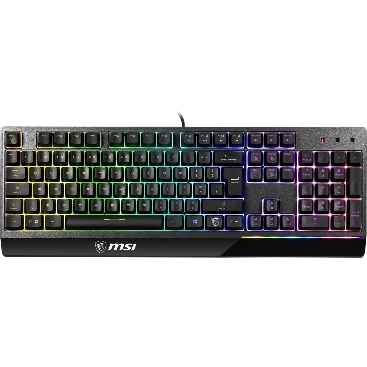 MSI Vigor GK30 Gaming Keyboard (UK Layout) - Mech-Membrane, RGB, Water-Resistant
