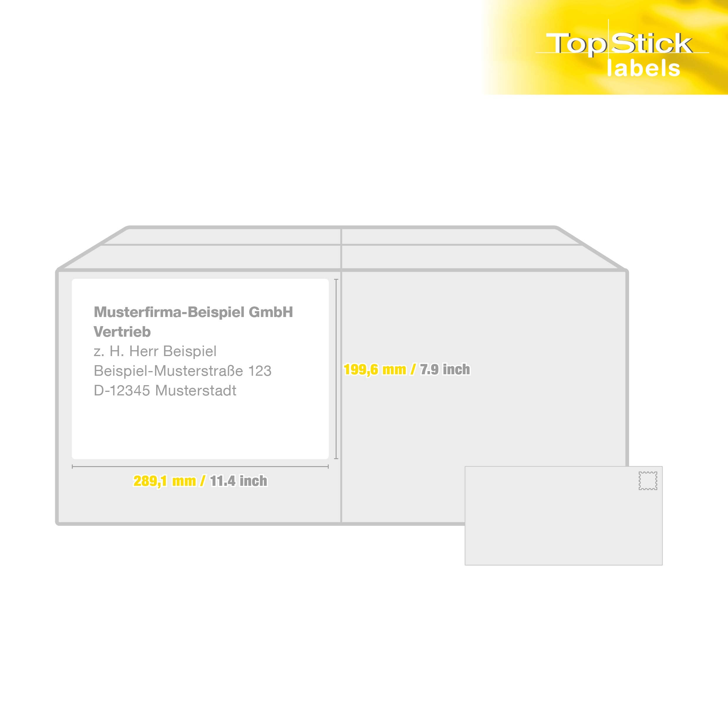TopStick 8772 Parcel Shipping Paper Labels - 1 Label per A4 Sheet | 199.6 x 289.1 mm | 100 Sheets 5