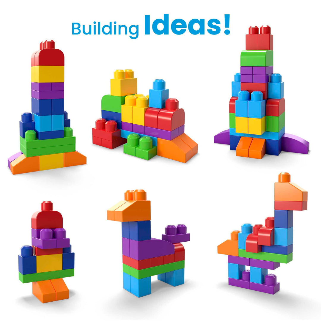 Mega Bloks DCH55 Grand sac de construction, bleu 60 pièces