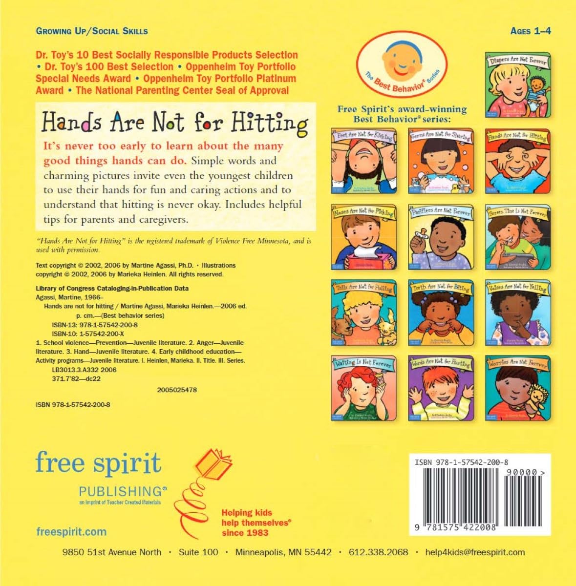 Free Spirit Publishing Hands are Not for Hitting (Best Behavior Board Book) | Ages 2-4 8