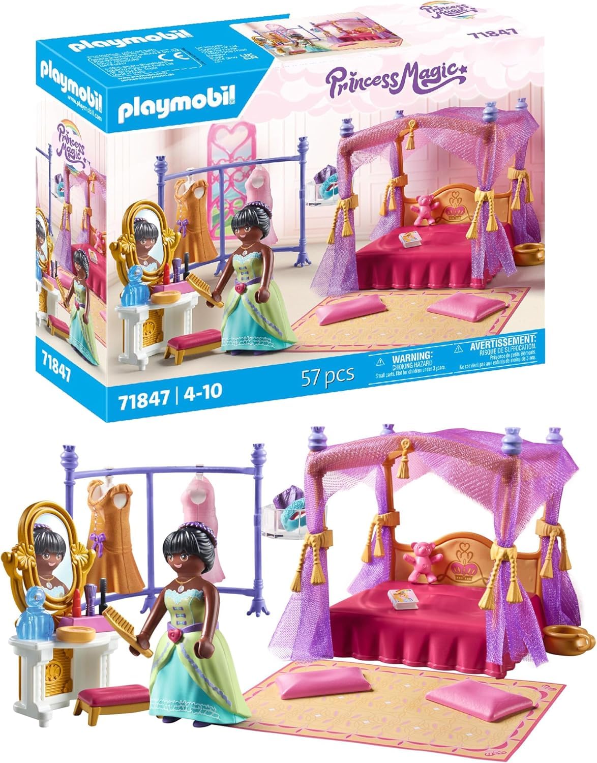 Playmobil Princess Magic Bedroom with Dressing Room - Playset for Ages 4-10 1