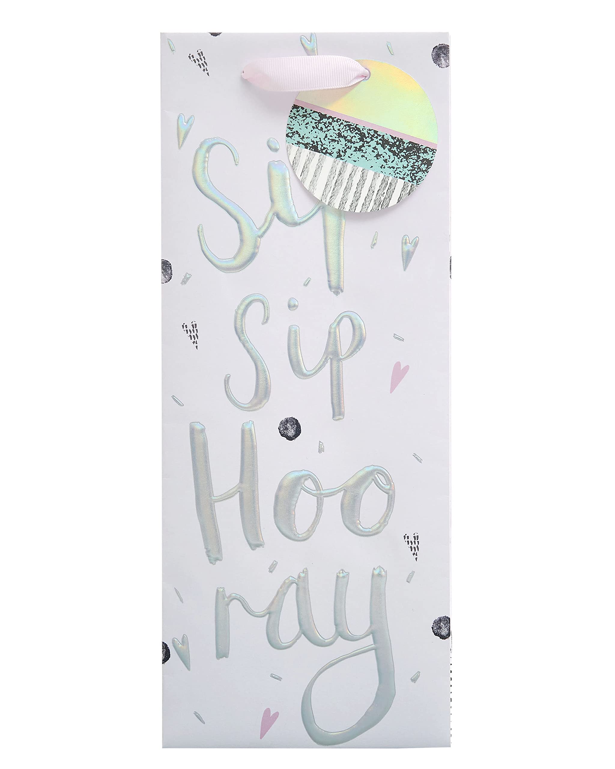 UK Greetings Bottle Bag for Her/Friend - Love Heart Design | FSC Certified | 13.3 x 32.7 x 8.3 cm