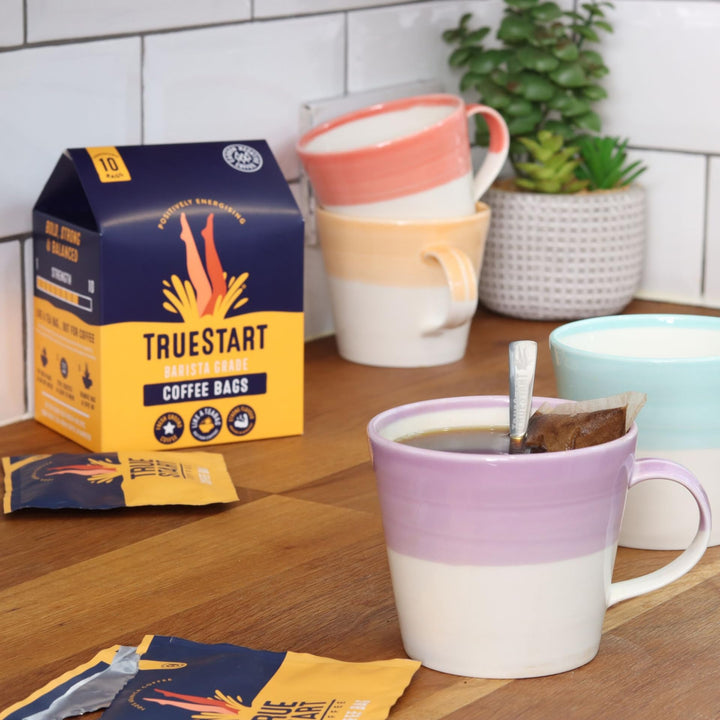 TrueStart Smooth Energising Colombian Arabica Coffee Bags – 30 Individually Wrapped, Mycotoxin-Free, Gluten-Free, Rich in Antioxidants