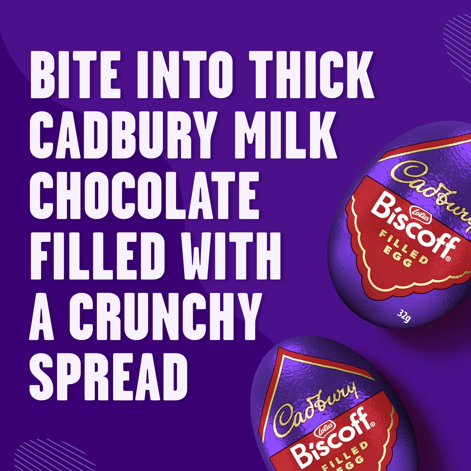 Cadbury Dairy Milk Biscoff Filled Chocolate Egg - Pack of 48 | Filled with Crunchy Lotus Biscoff Spread 6